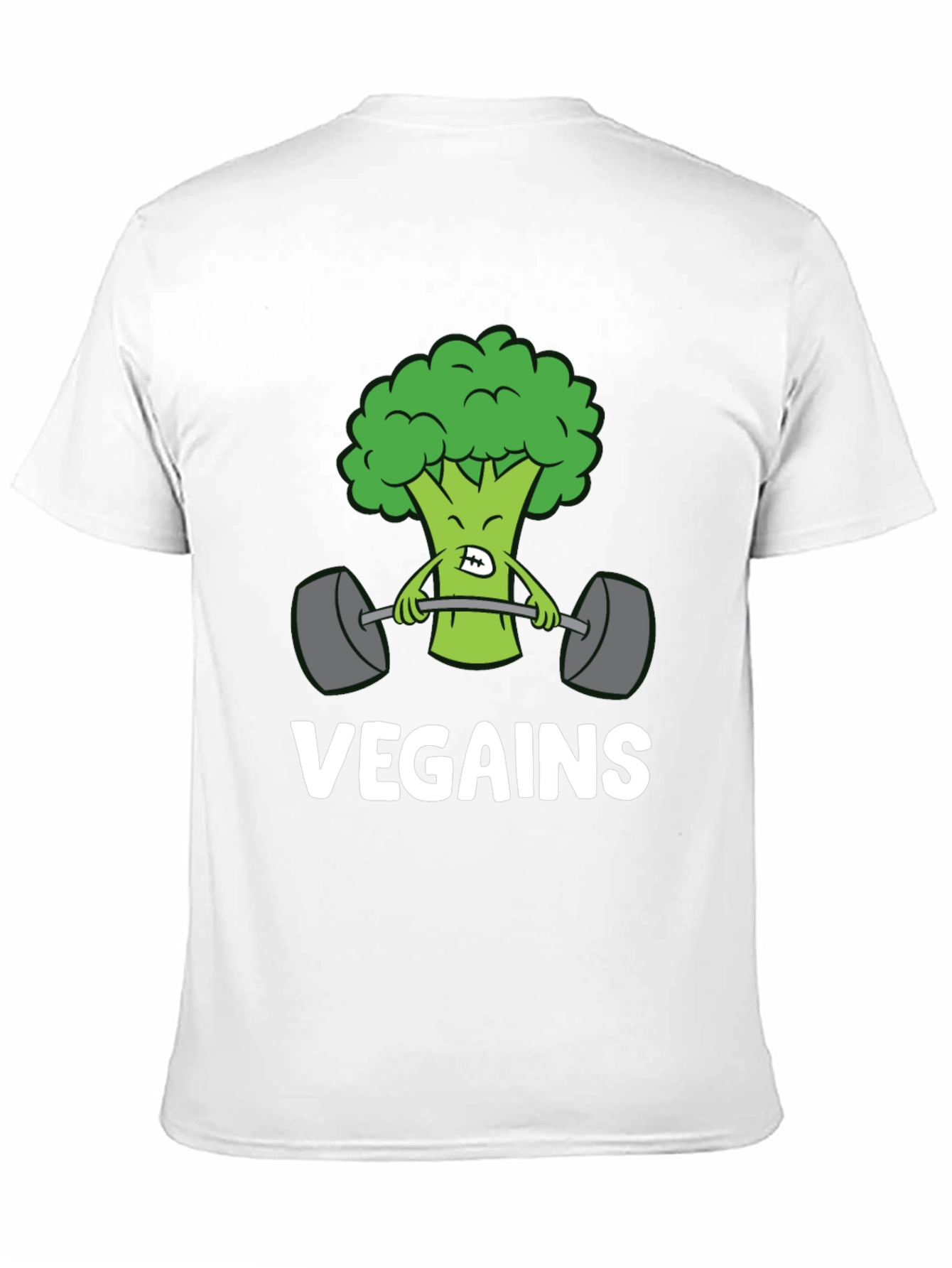 Vegan Gains Broccoli Weightlifting T-Shirt
