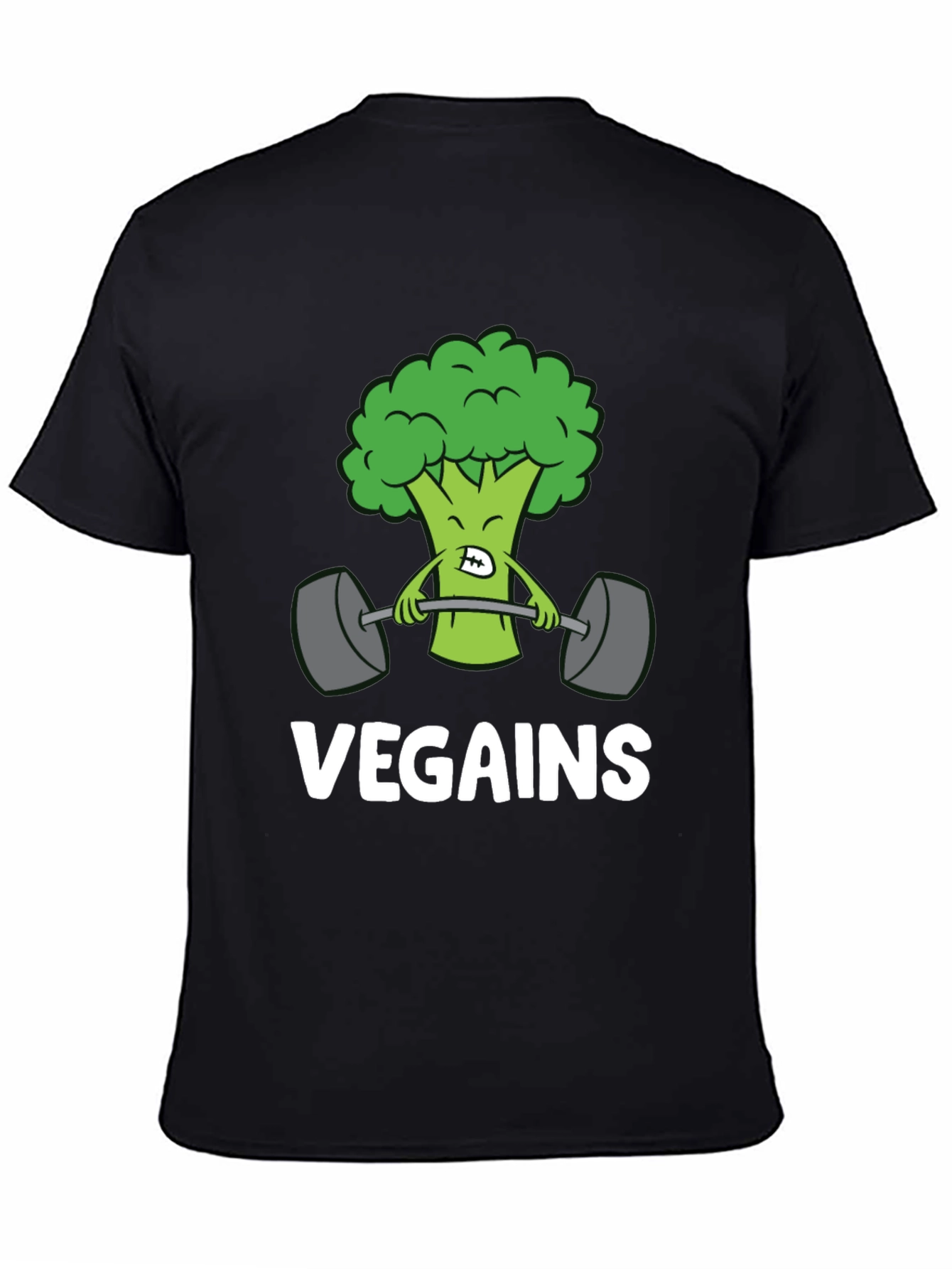 Vegan Gains Broccoli Weightlifting T-Shirt