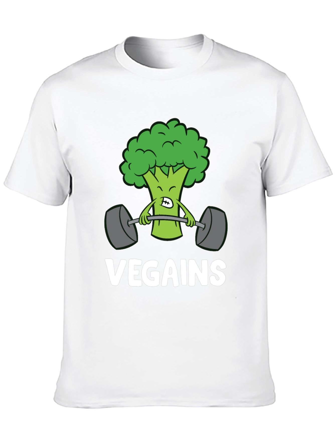 Vegan Gains Broccoli Weightlifting T-Shirt