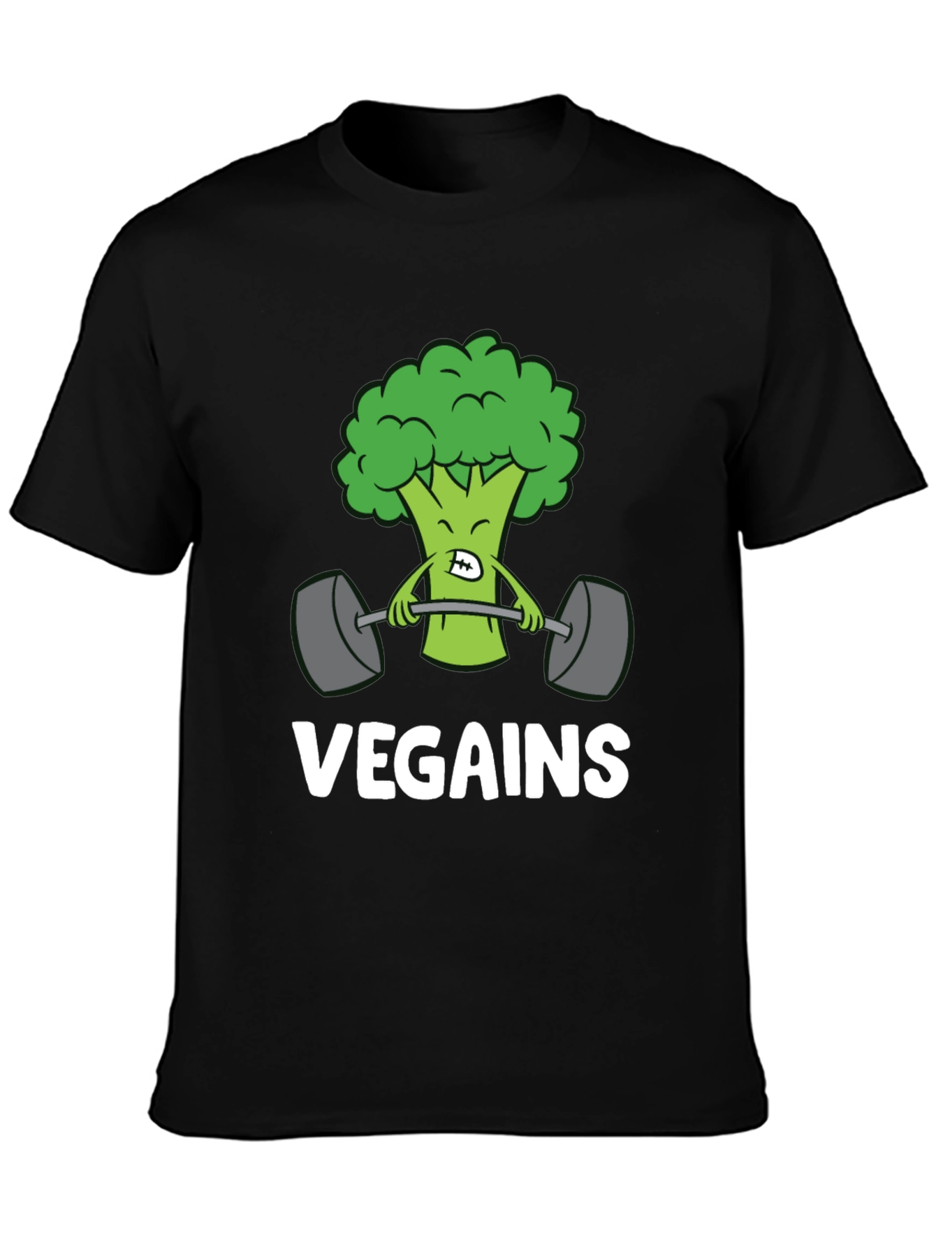Vegan Gains Broccoli Weightlifting T-Shirt