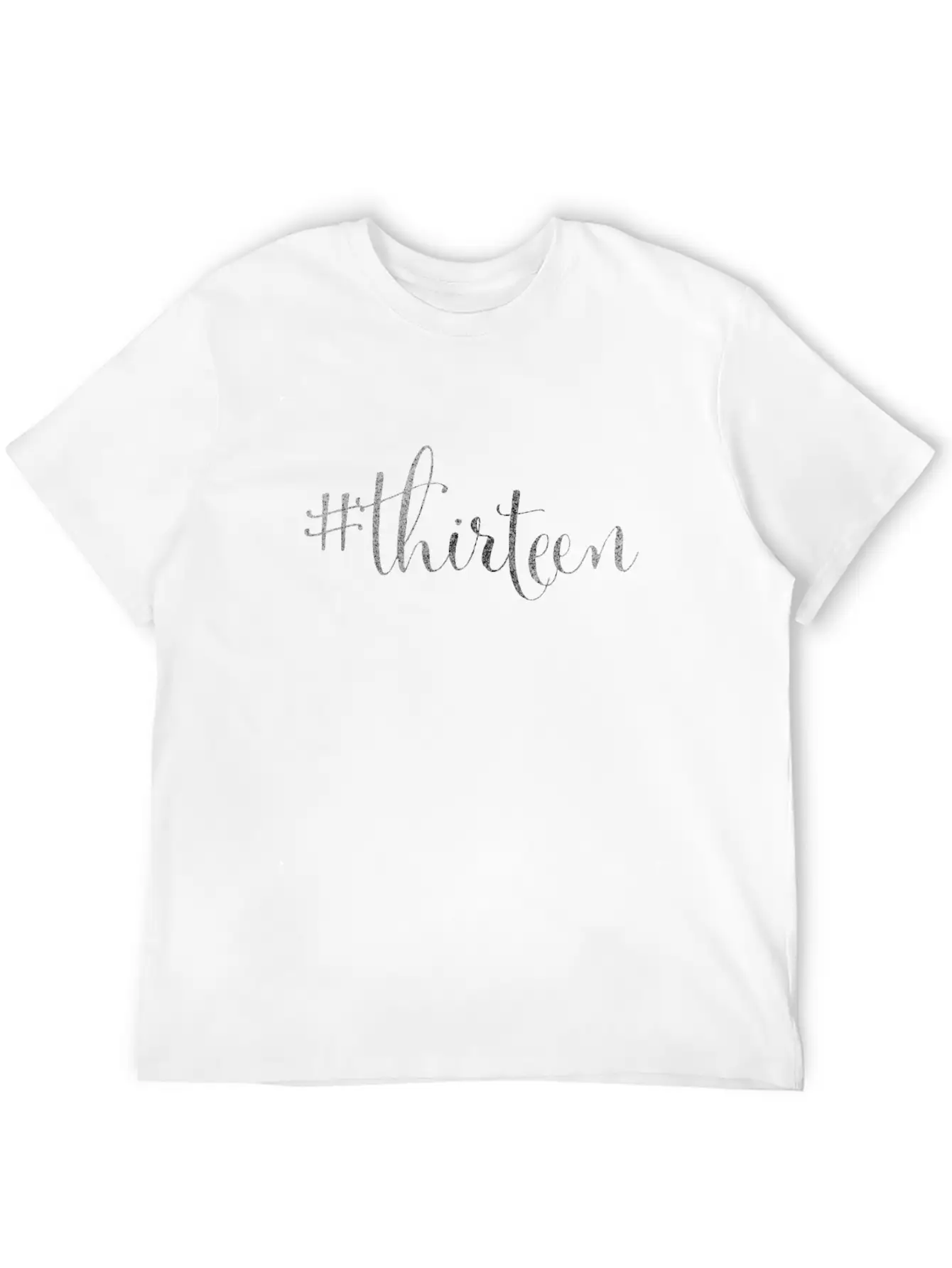 13th Birthday Silver #thirteen Hashtag Official Lightweight Cotton T-Shirt – Daily Comfort Graphic Shirt