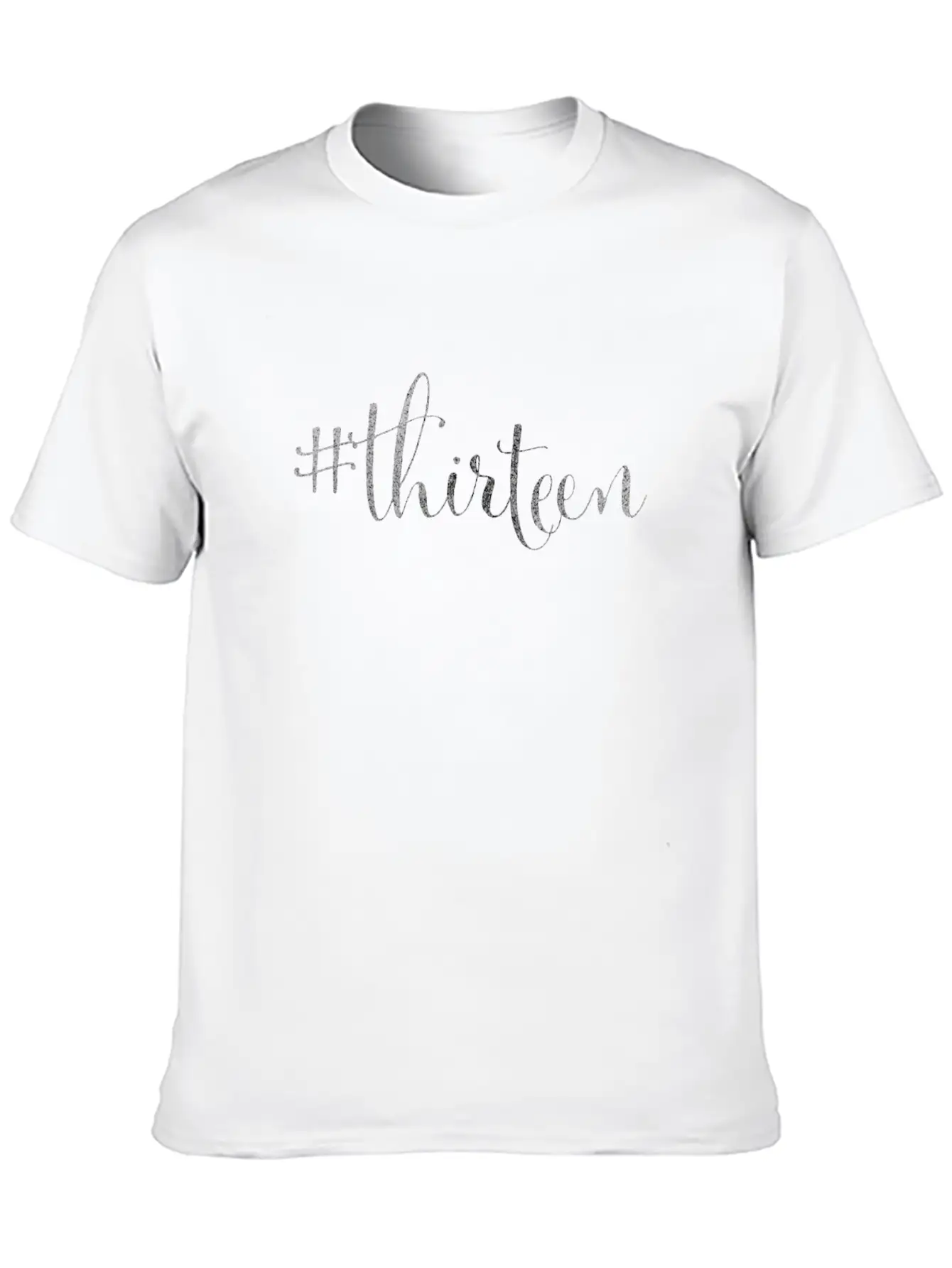 13th Birthday Silver #thirteen Hashtag Official Lightweight Cotton T-Shirt – Daily Comfort Graphic Shirt