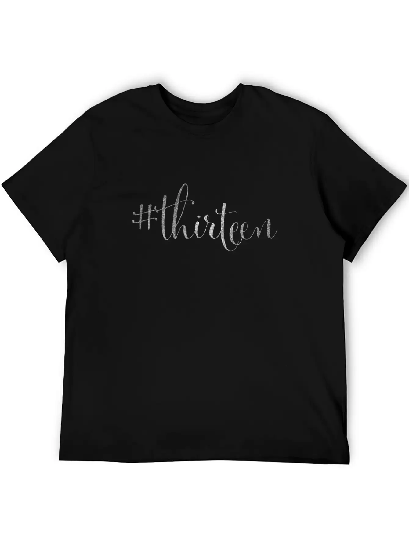13th Birthday Silver #thirteen Hashtag Official Lightweight Cotton T-Shirt – Daily Comfort Graphic Shirt