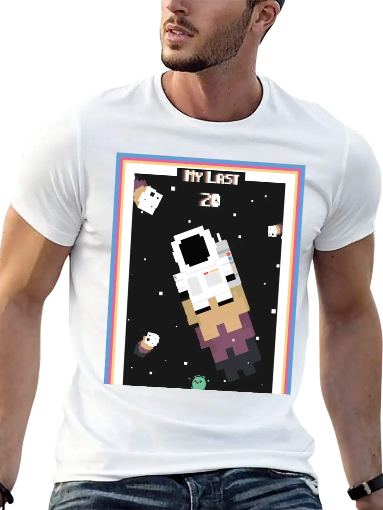 18x24 8-bit Poster | My Last 20 Modern Fit Casual T-Shirt – Clean And Versatile Design