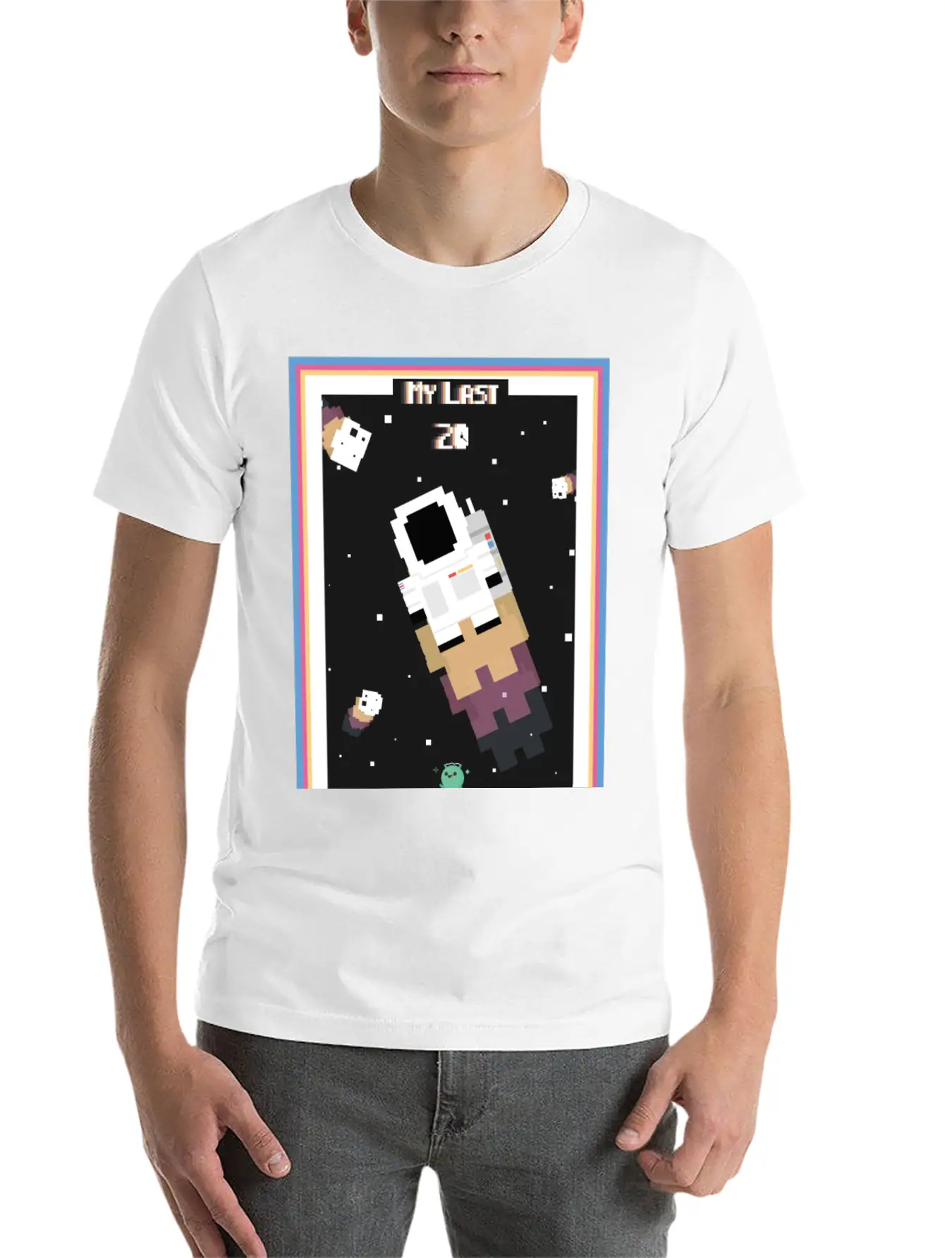 18x24 8-bit Poster | My Last 20 Modern Fit Casual T-Shirt – Clean And Versatile Design