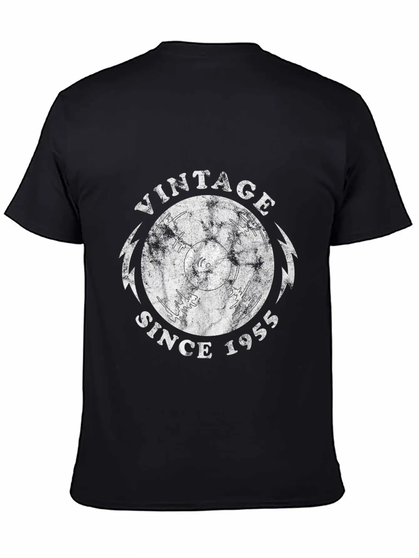1955 Birthyear Vinyl Vintage 1955 Birthyear Vinyl Lightweight Cotton T-Shirt – Daily Comfort Graphic Shirt