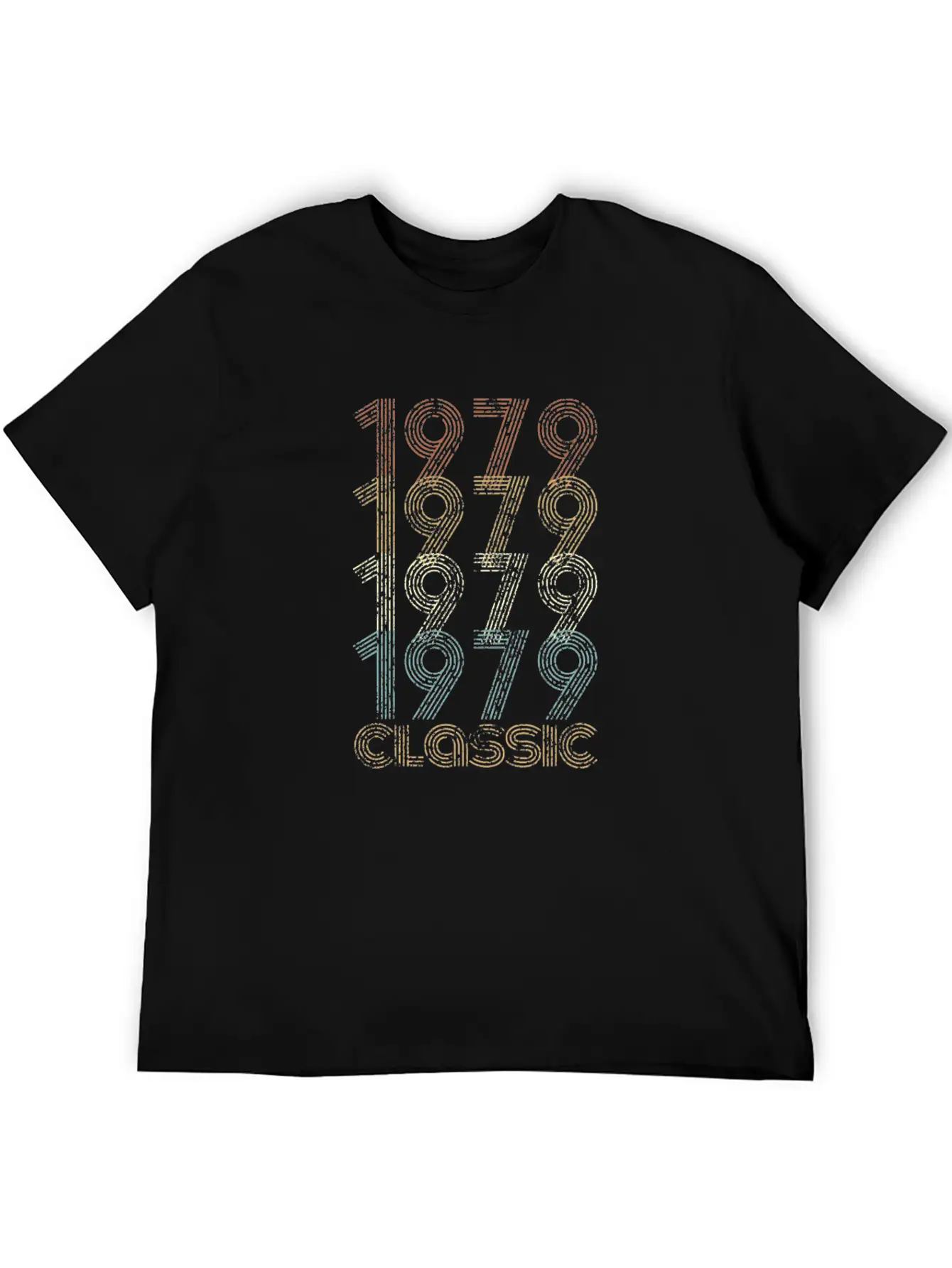 1979 Classic 40th Birthday Distressed Old School Modern Fit Casual T-Shirt – Clean And Versatile Design