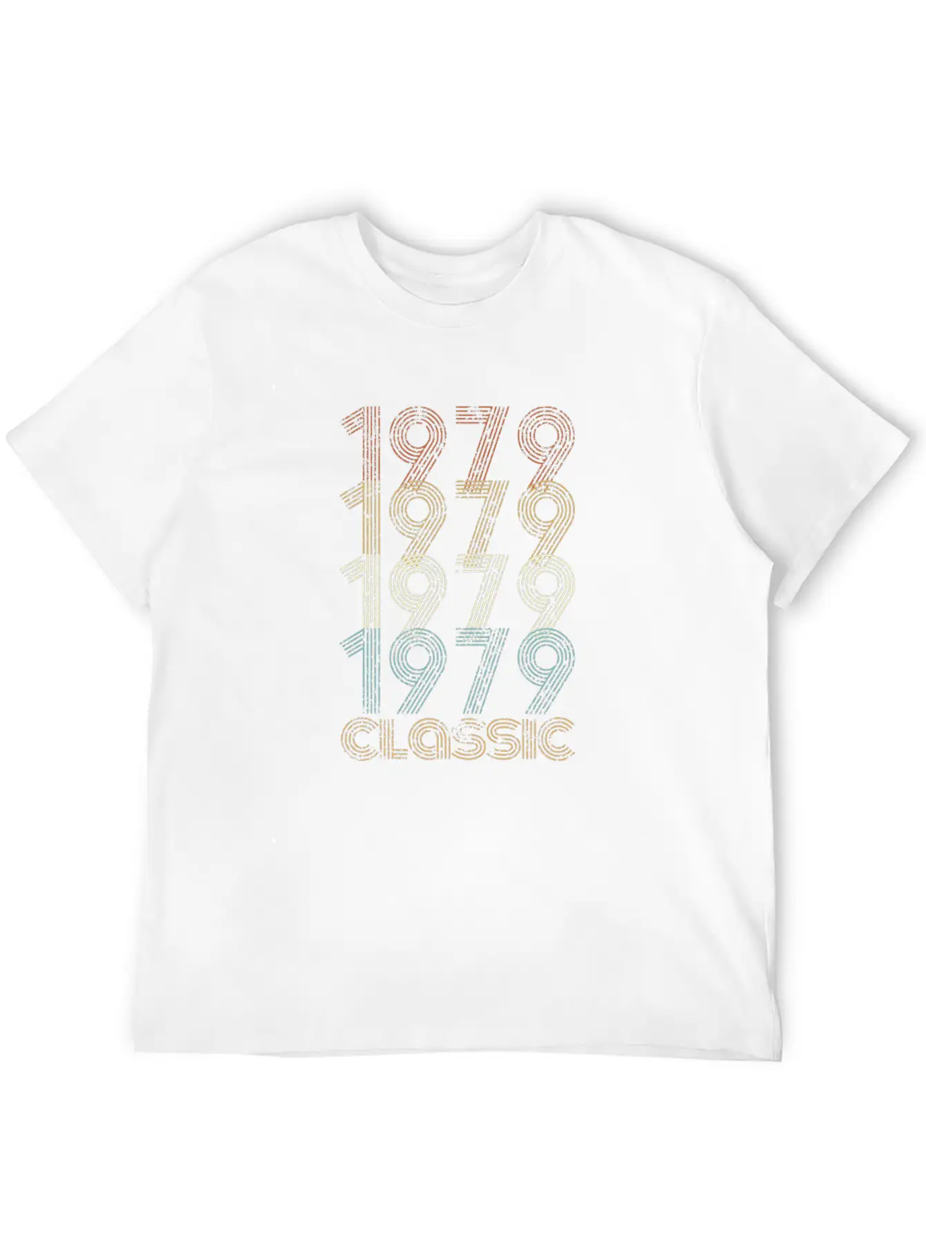 1979 Classic 40th Birthday Distressed Old School Modern Fit Casual T-Shirt – Clean And Versatile Design