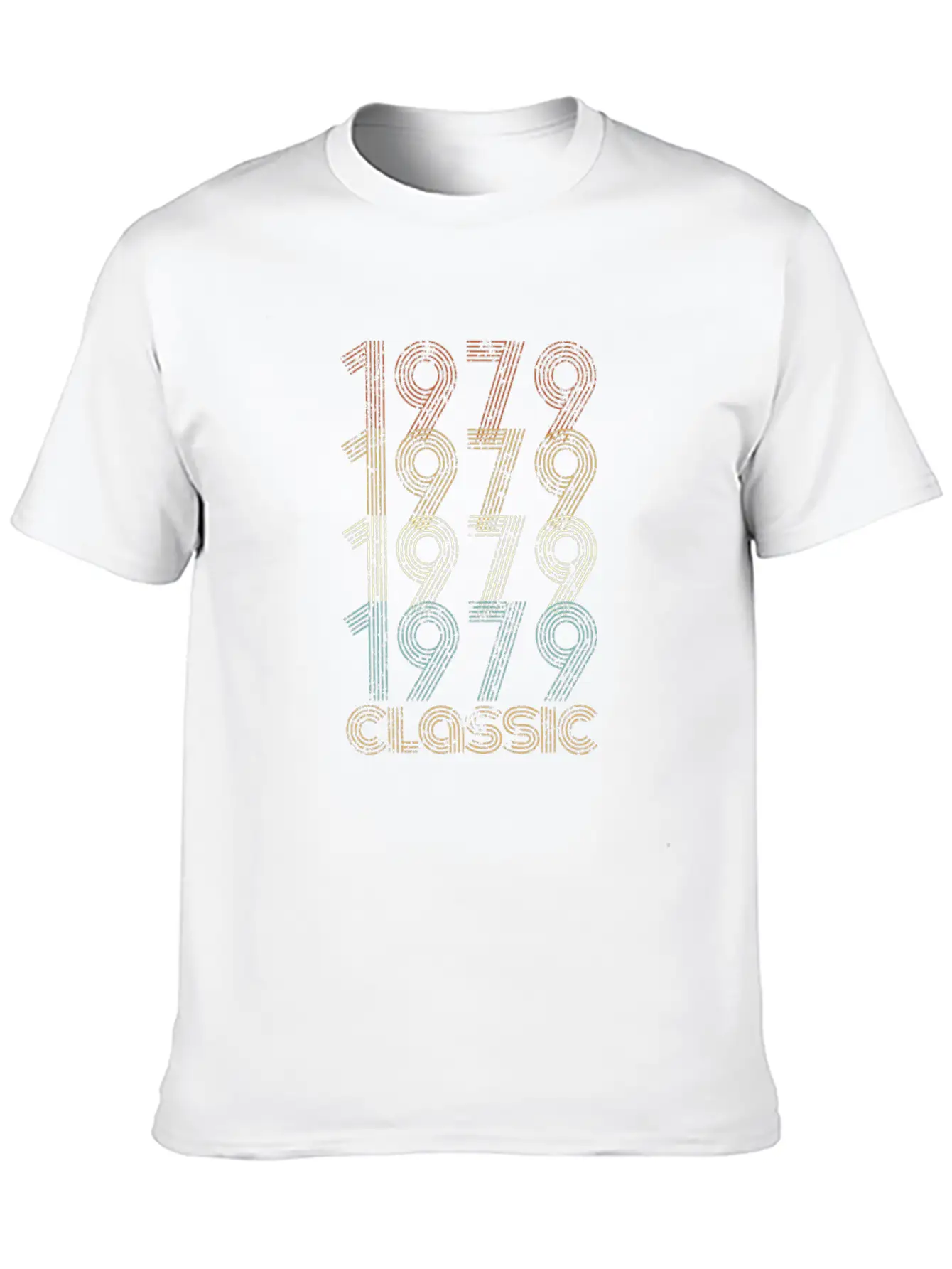 1979 Classic 40th Birthday Distressed Old School Modern Fit Casual T-Shirt – Clean And Versatile Design