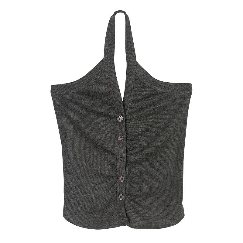 Short Halter Neck Strapless Crop Top for Women