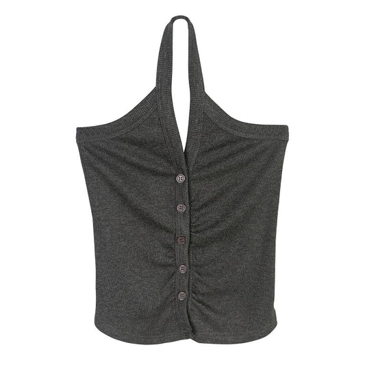 Short Halter Neck Strapless Crop Top for Women