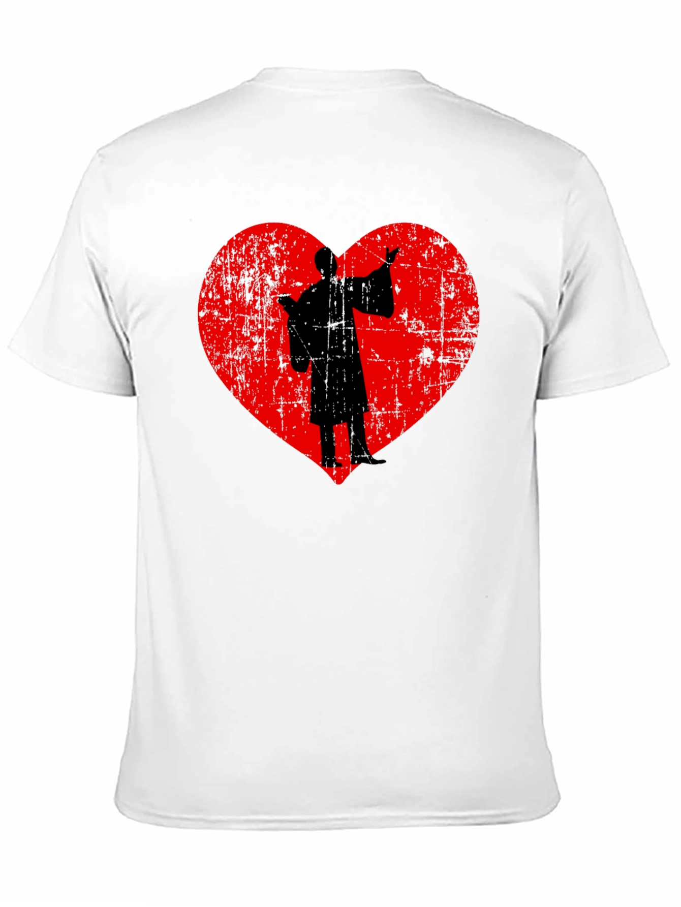 Silhouette Heart Graphic T-Shirt - Black