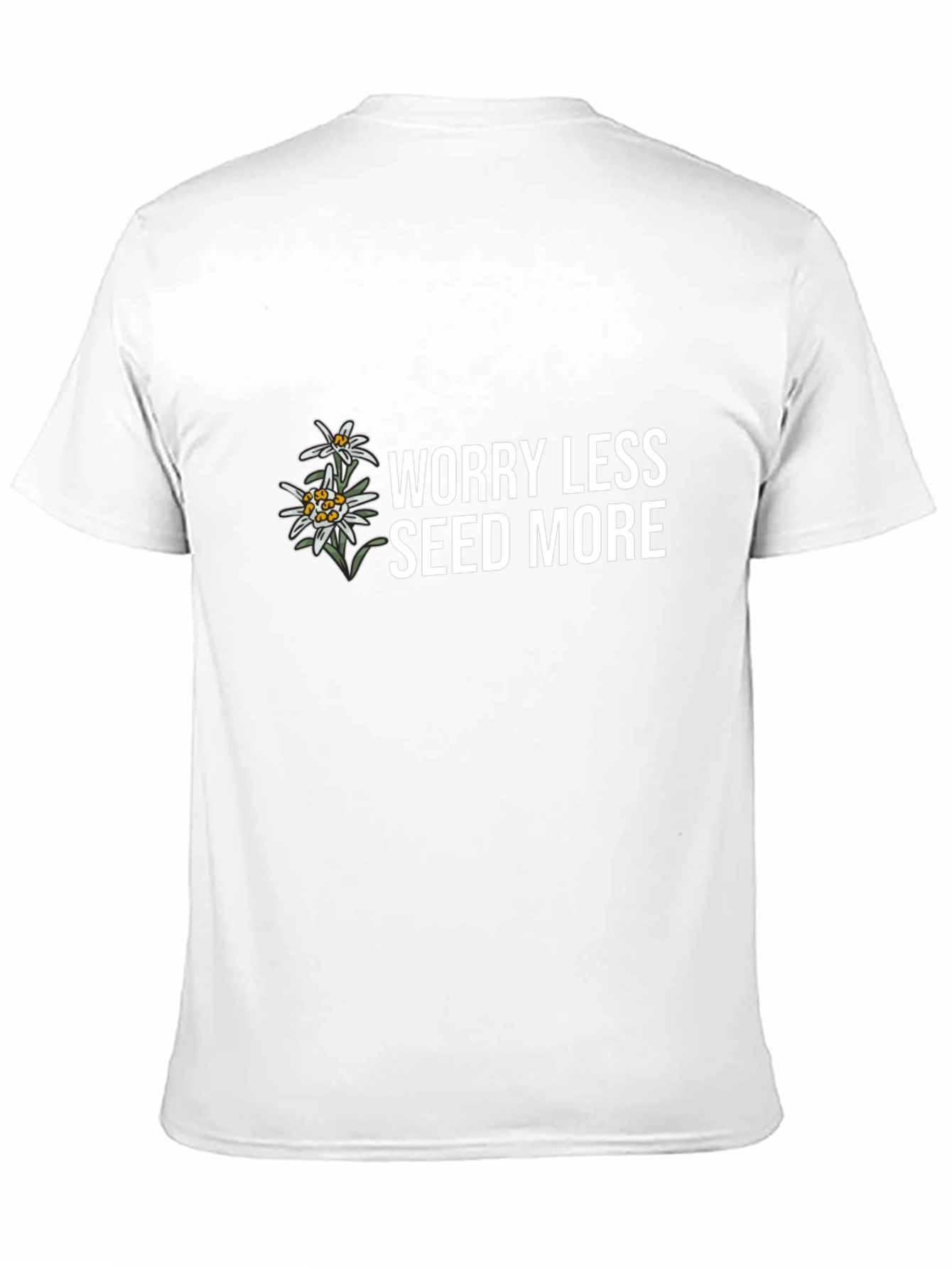 Worry Less Seed More Black T-Shirt
