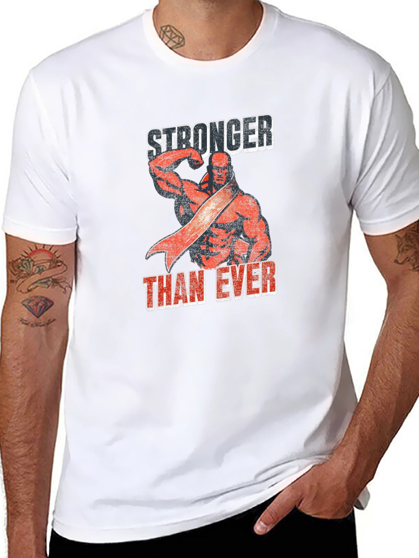 Stronger Than Ever Graphic Tee - Black Cotton Shirt
