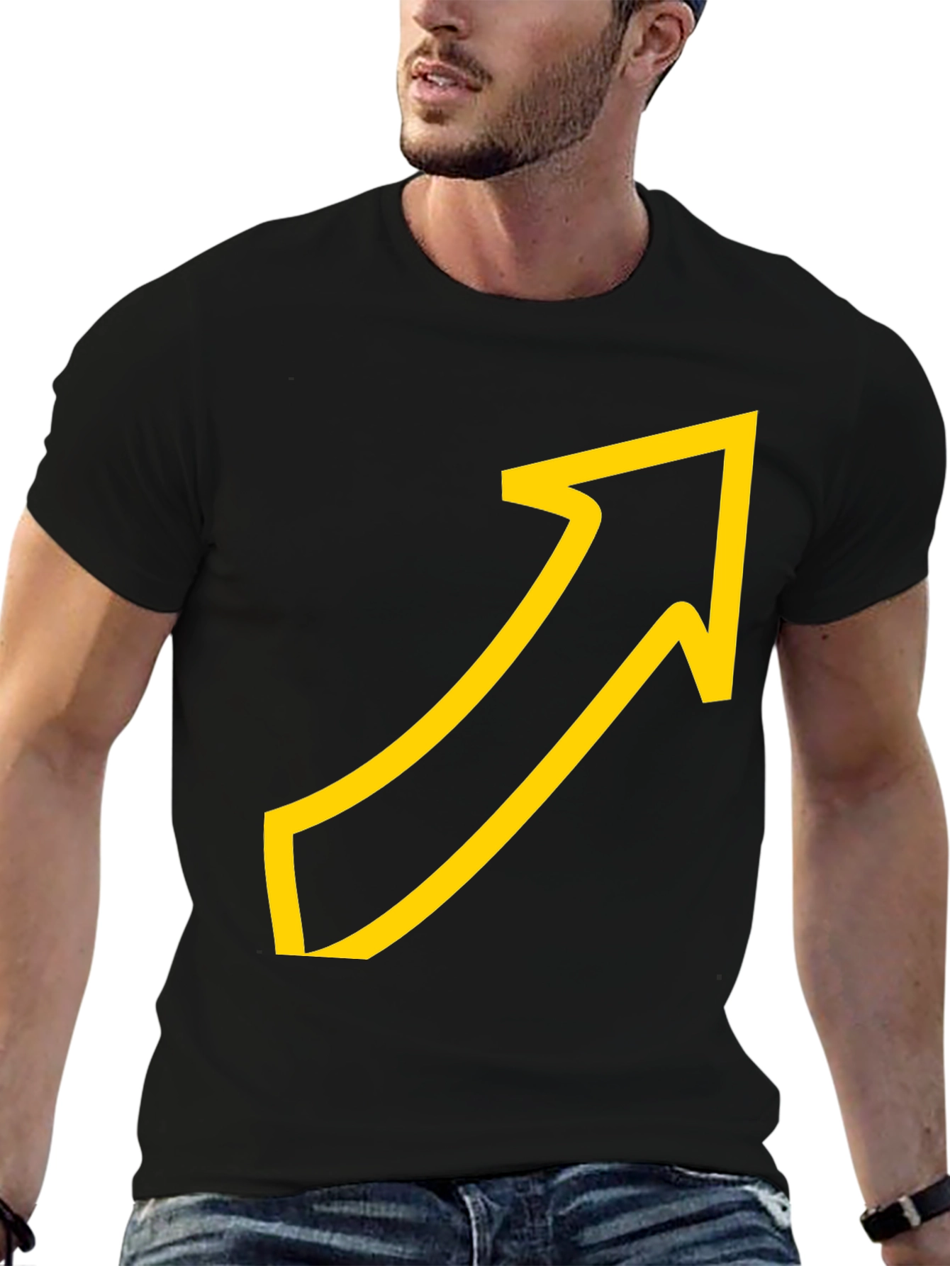 Upward Arrow Graphic Tee - Casual Comfort