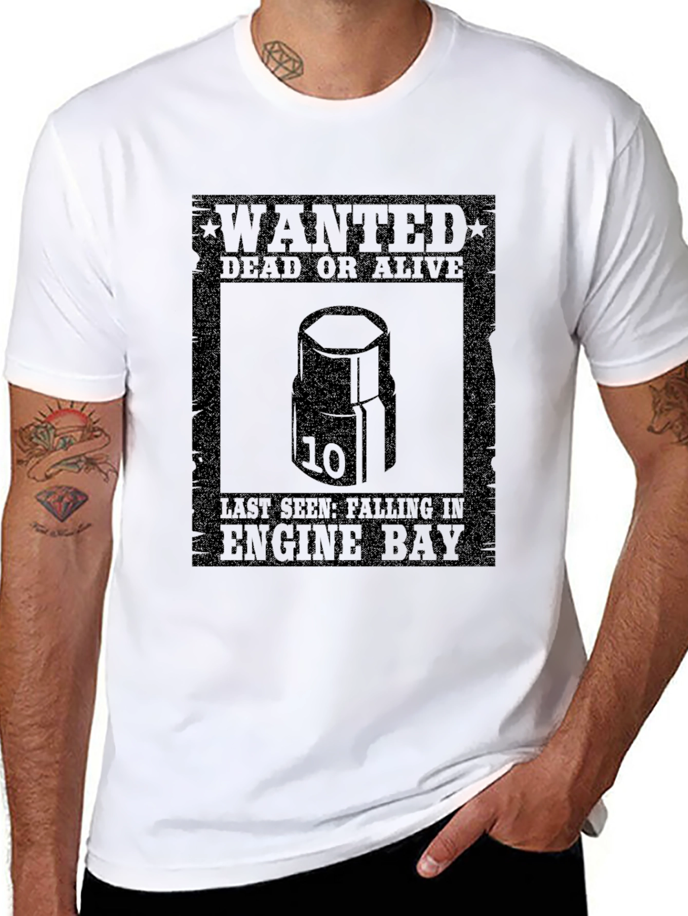 Wanted 10mm Socket T-Shirt - Dead or Alive