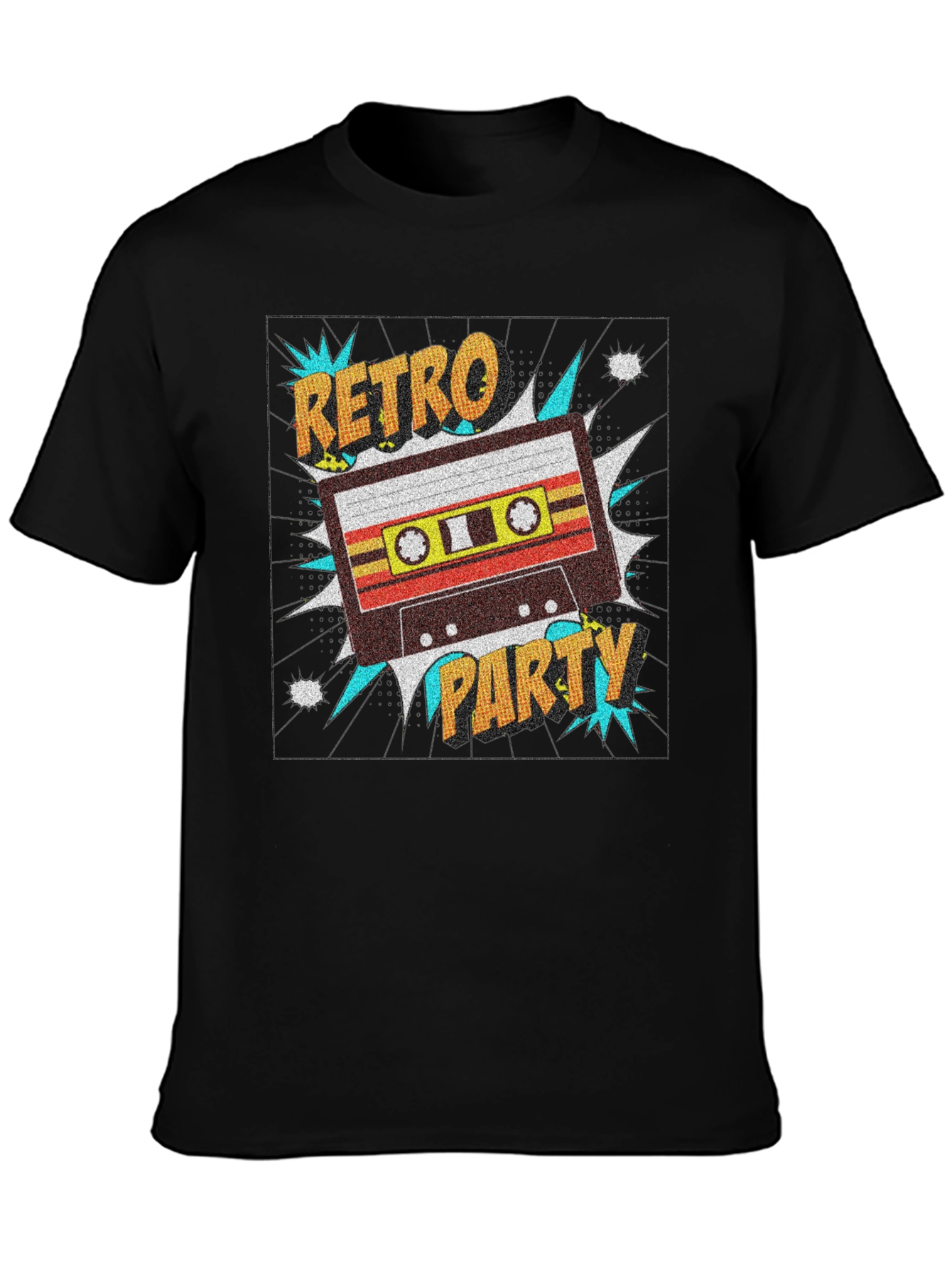 Retro Party Cassette Tape Graphic T-Shirt