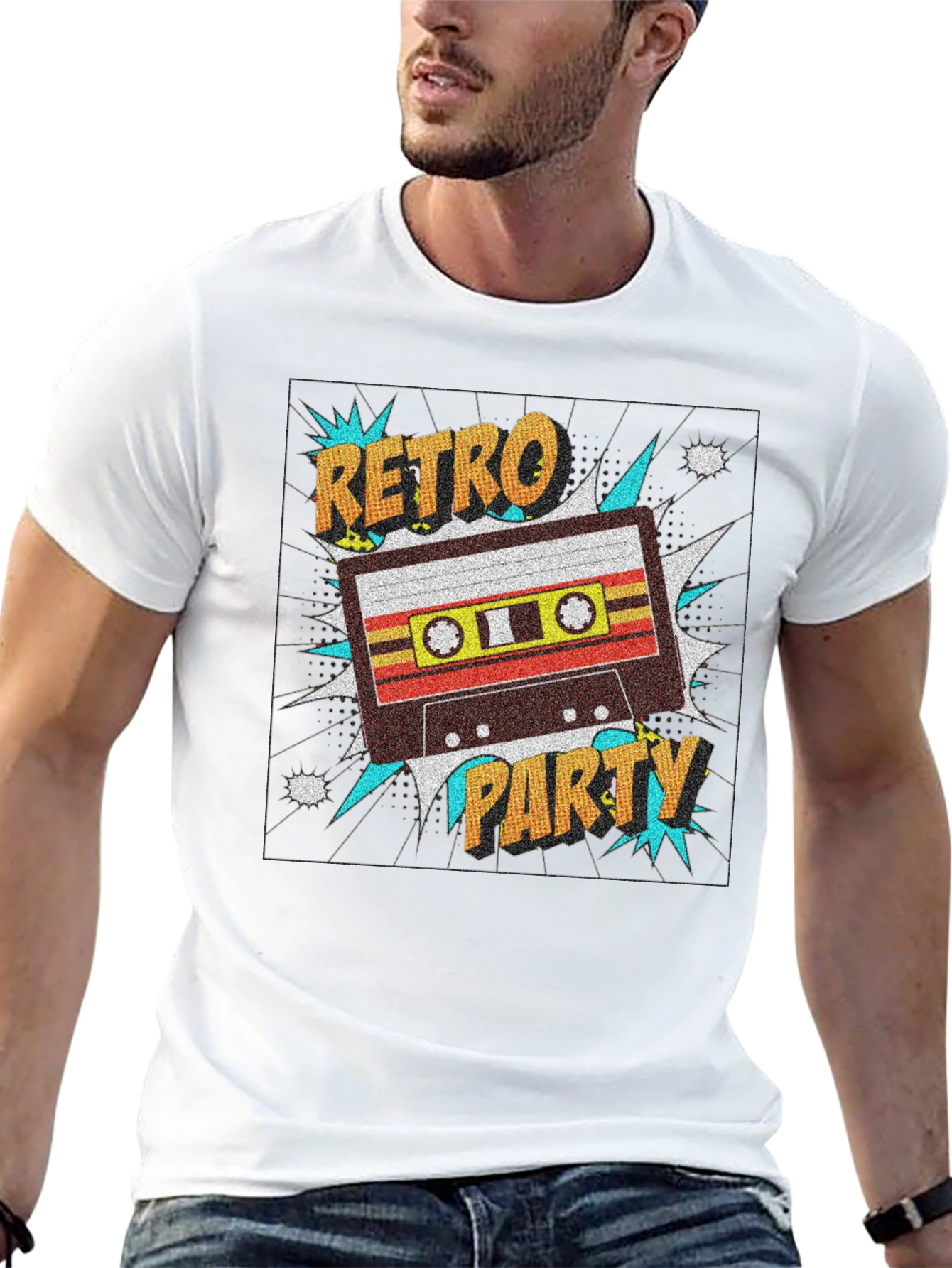 Retro Party Cassette Tape Graphic T-Shirt