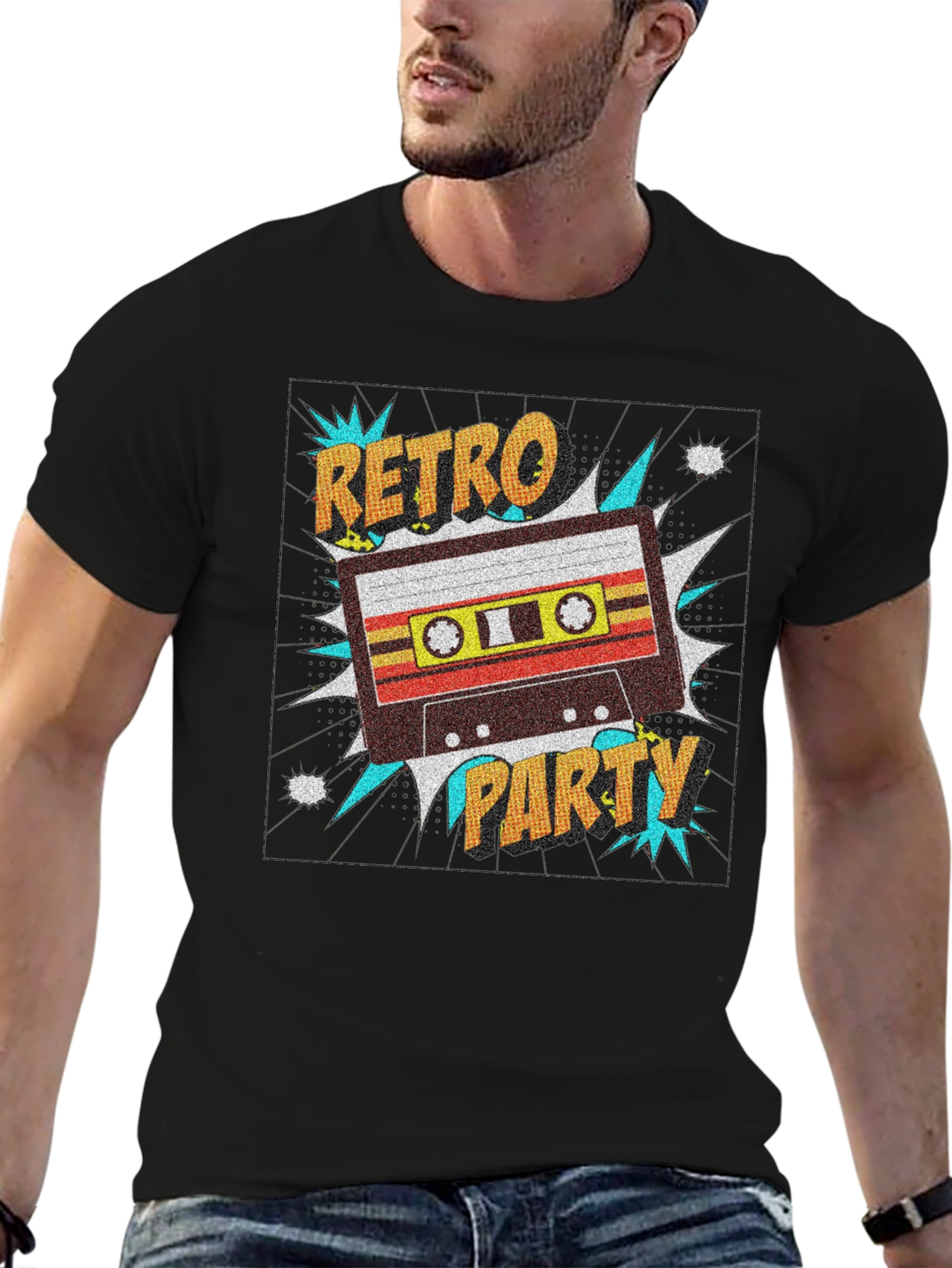 Retro Party Cassette Tape Graphic T-Shirt