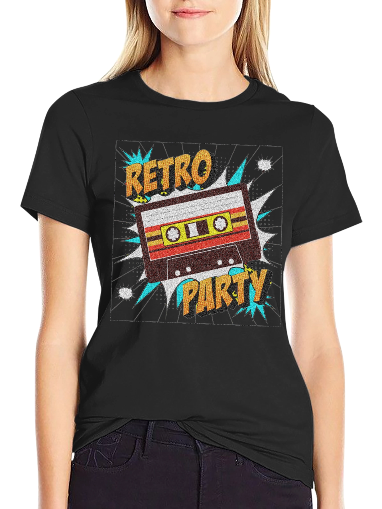 Retro Party Cassette Tape Graphic T-Shirt