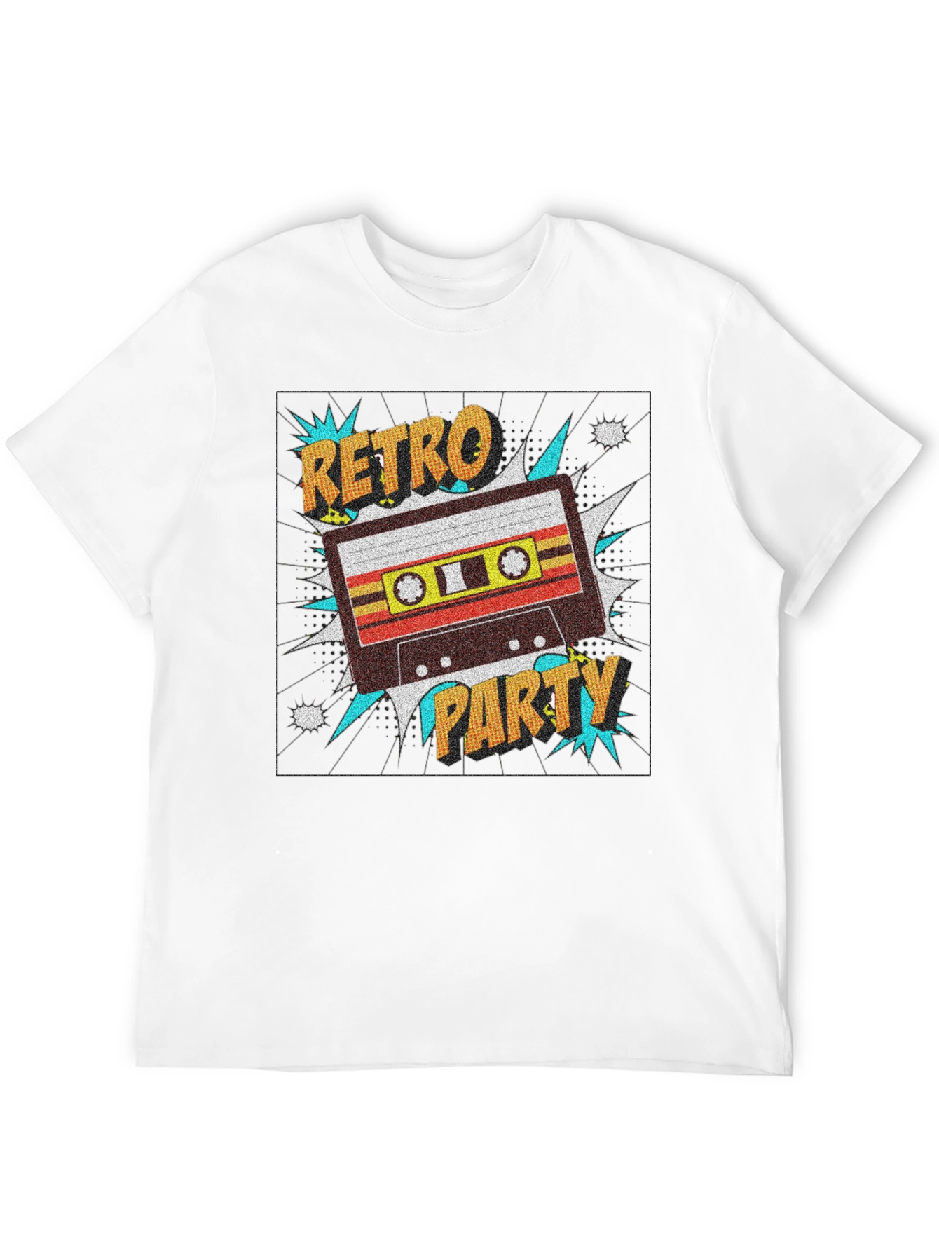 Retro Party Cassette Tape Graphic T-Shirt