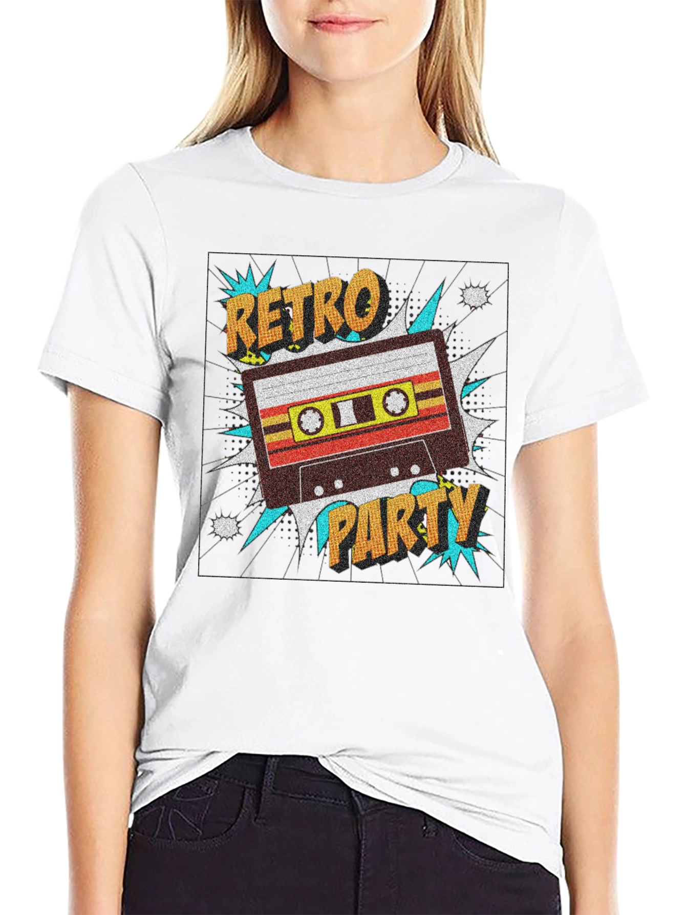 Retro Party Cassette Tape Graphic T-Shirt