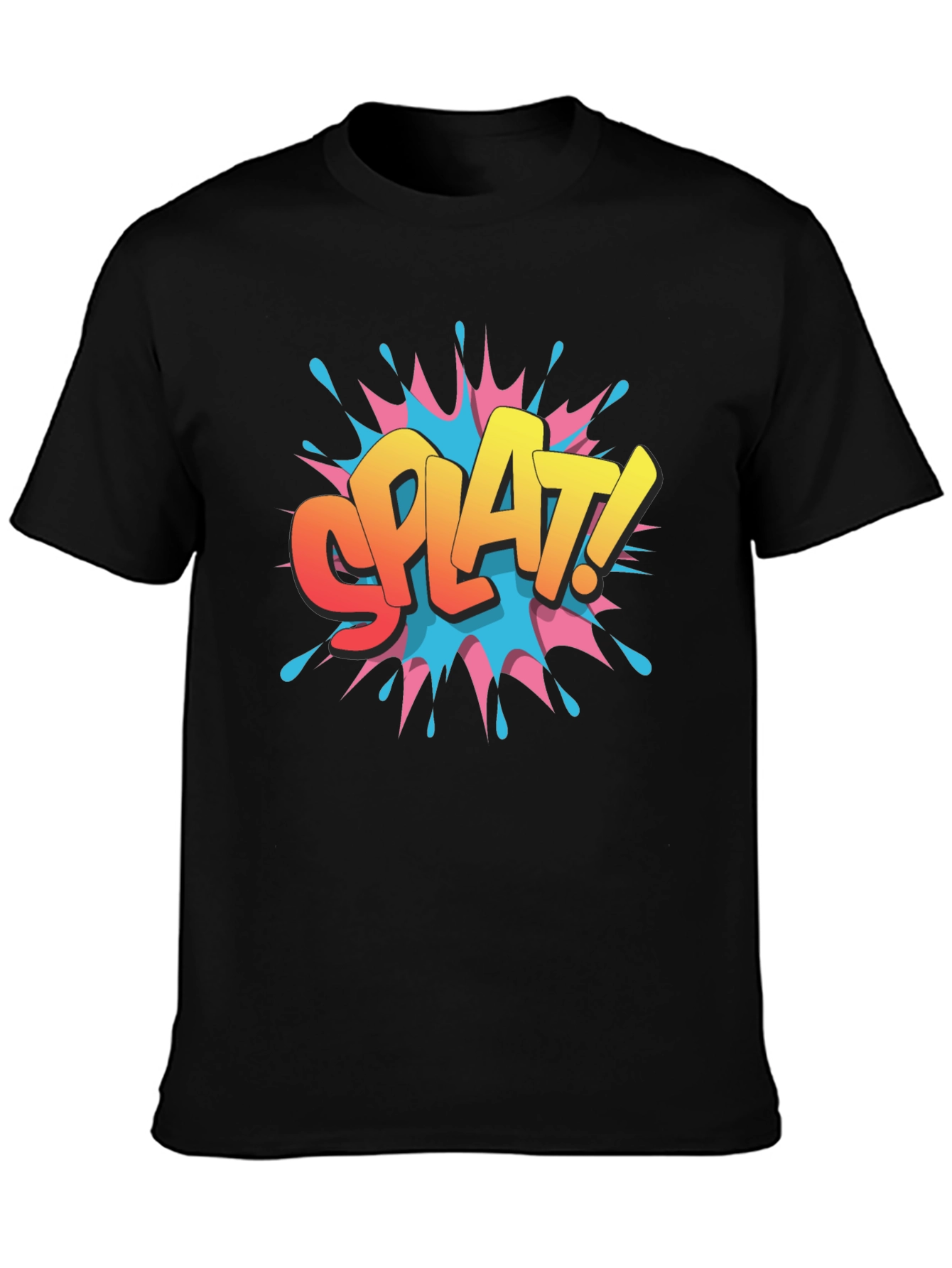 SPLAT! Graphic Print Black T-Shirt