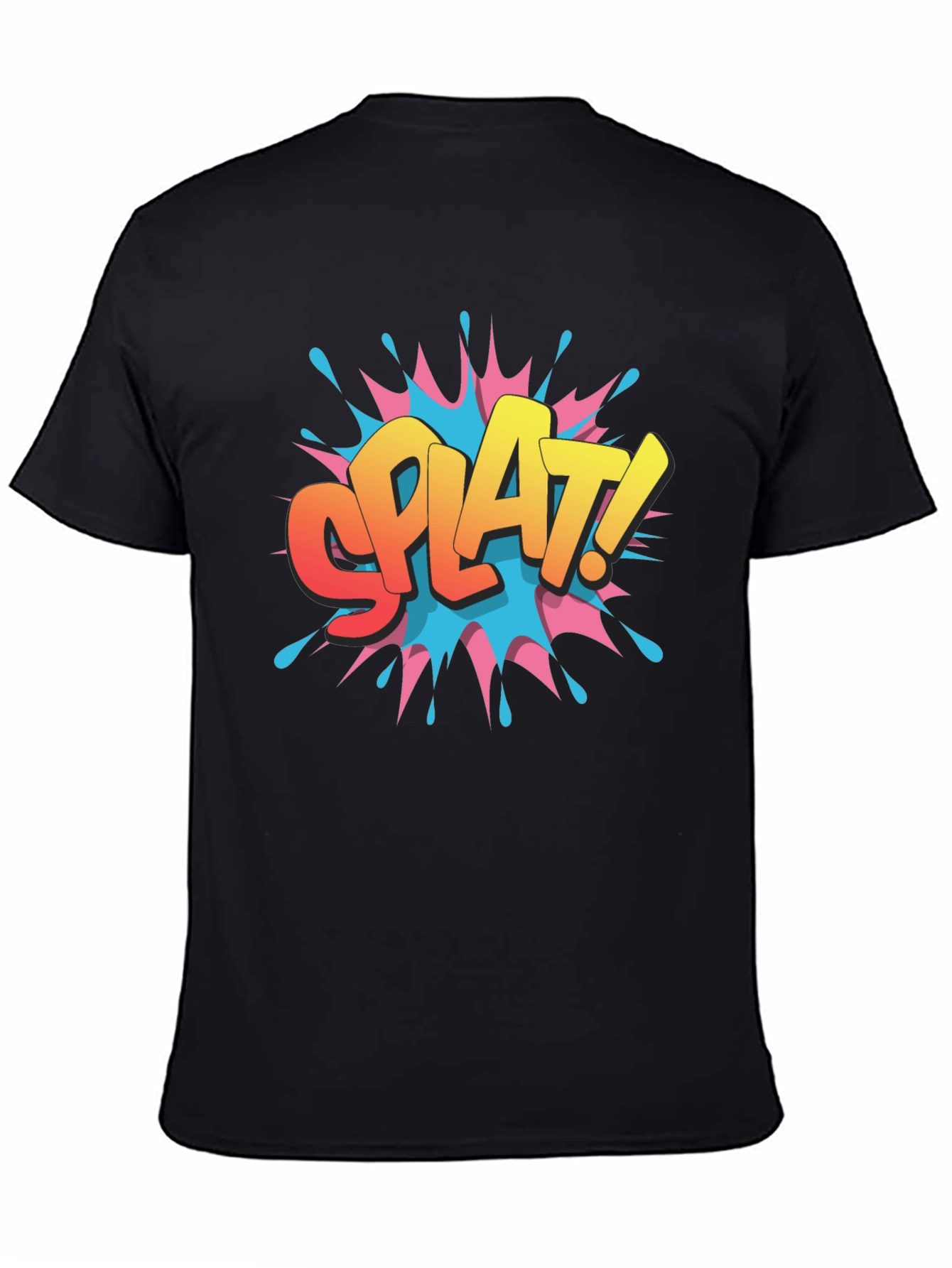 SPLAT! Graphic Print Black T-Shirt
