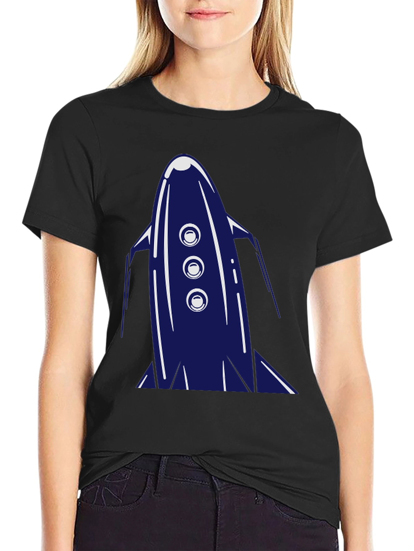 Retro Rocket Graphic Tee - Cool Space T-Shirt
