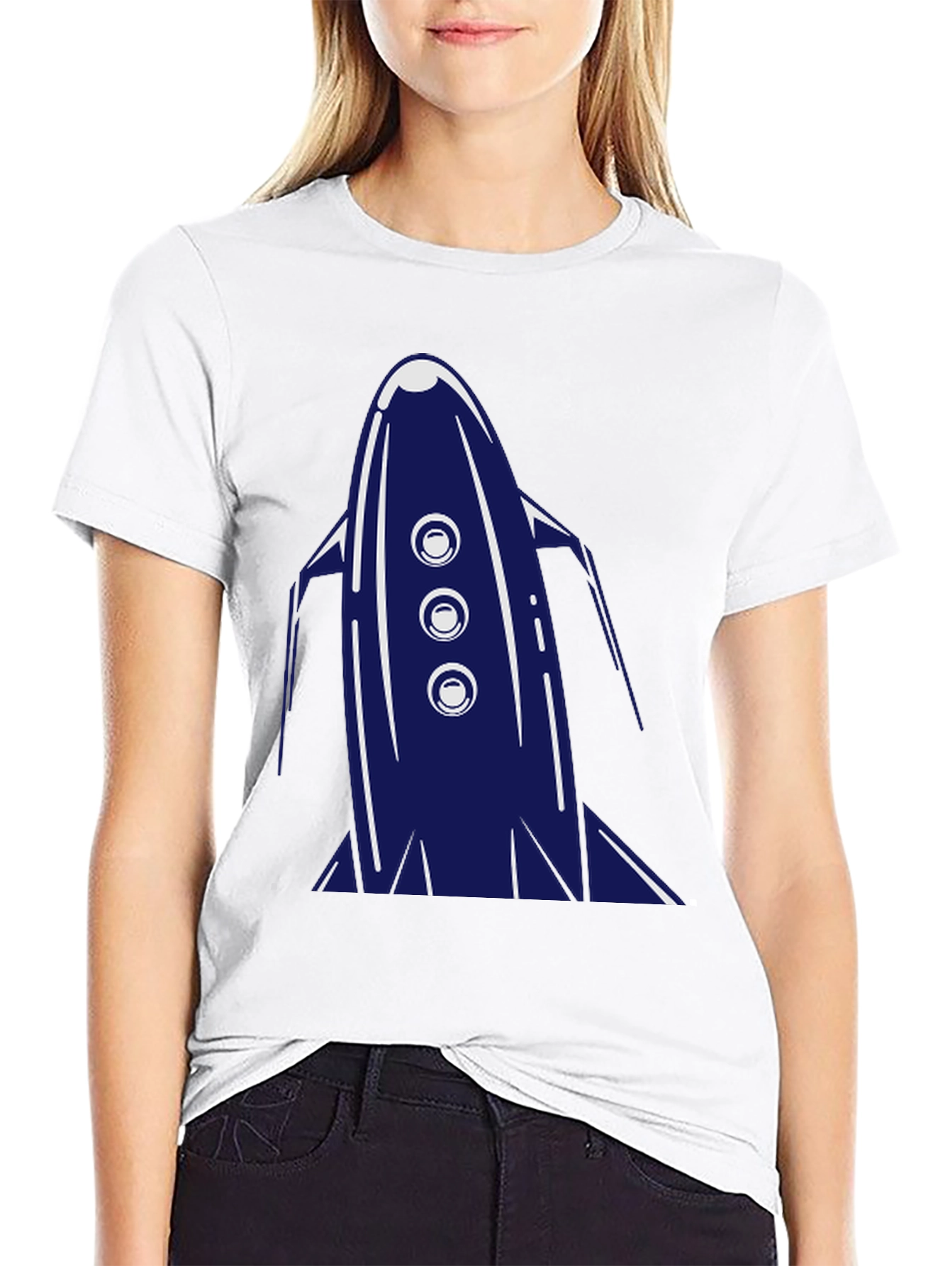 Retro Rocket Graphic Tee - Cool Space T-Shirt