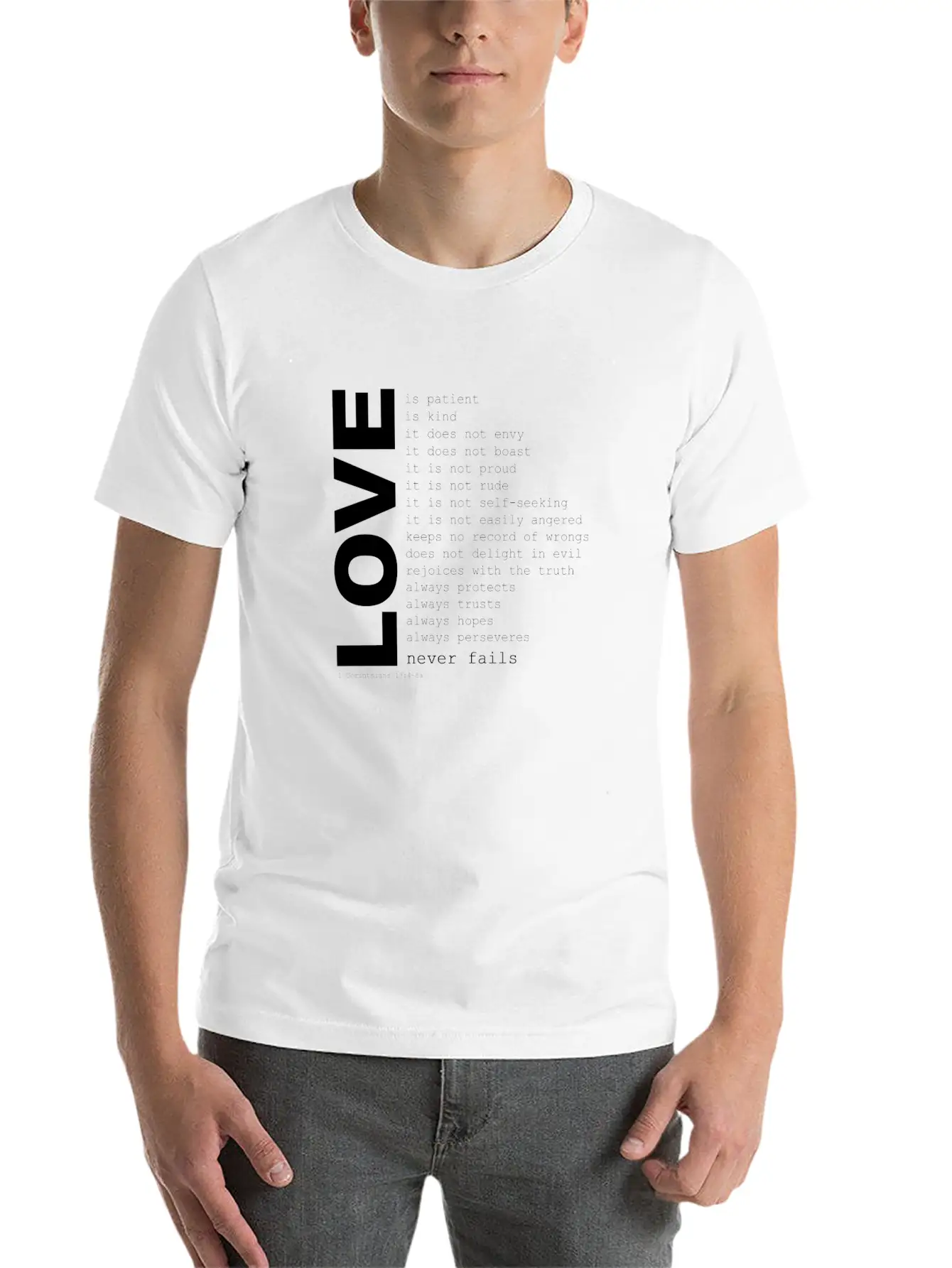 1corinthians13 Modern Fit Casual T-Shirt – Clean And Versatile Design