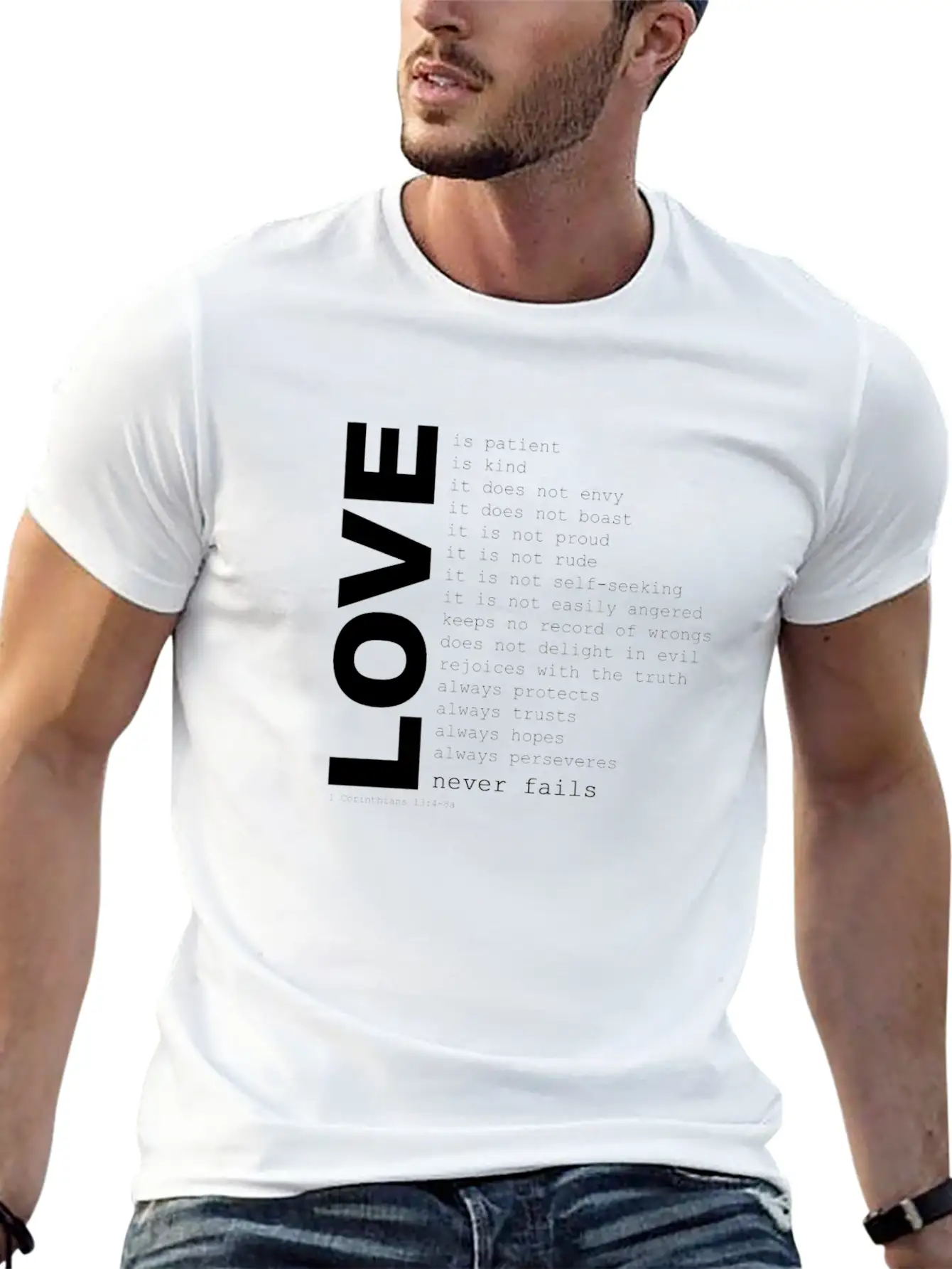 1corinthians13 Modern Fit Casual T-Shirt – Clean And Versatile Design