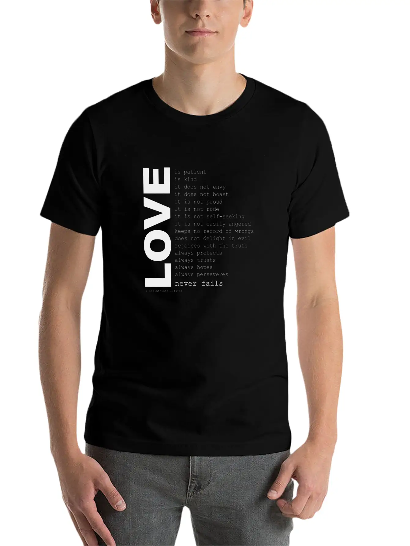 1corinthians13 Modern Fit Casual T-Shirt – Clean And Versatile Design