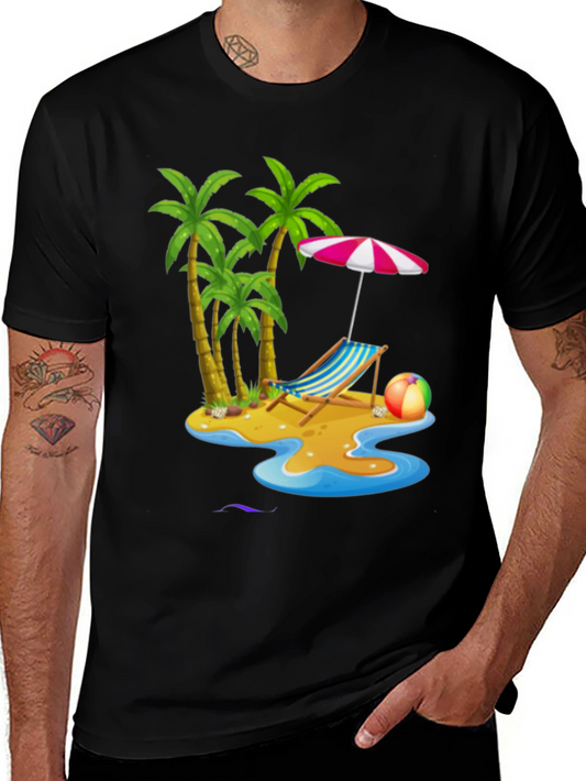 Tropical Beach Scene T-Shirt