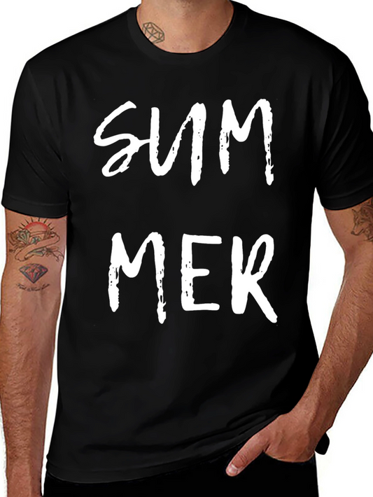 Summer Graphic Tee - Mens Black T-Shirt