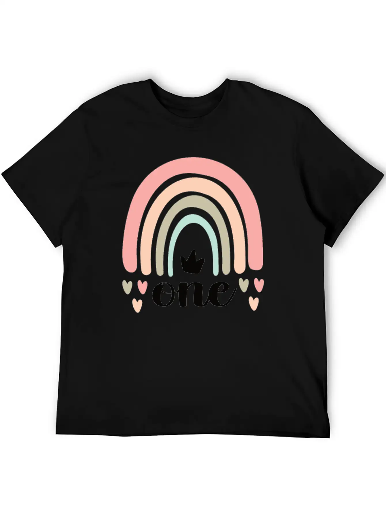 1st Birthday Boho Rainbow Party Kids 1 Year Old Unisex Casual T-Shirt – Clean Design For Daily Comfort