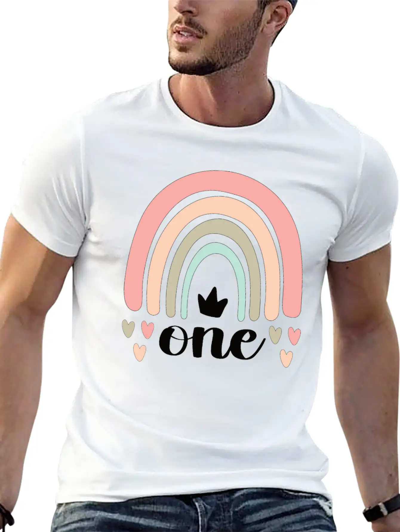 1st Birthday Boho Rainbow Party Kids 1 Year Old Unisex Casual T-Shirt – Clean Design For Daily Comfort