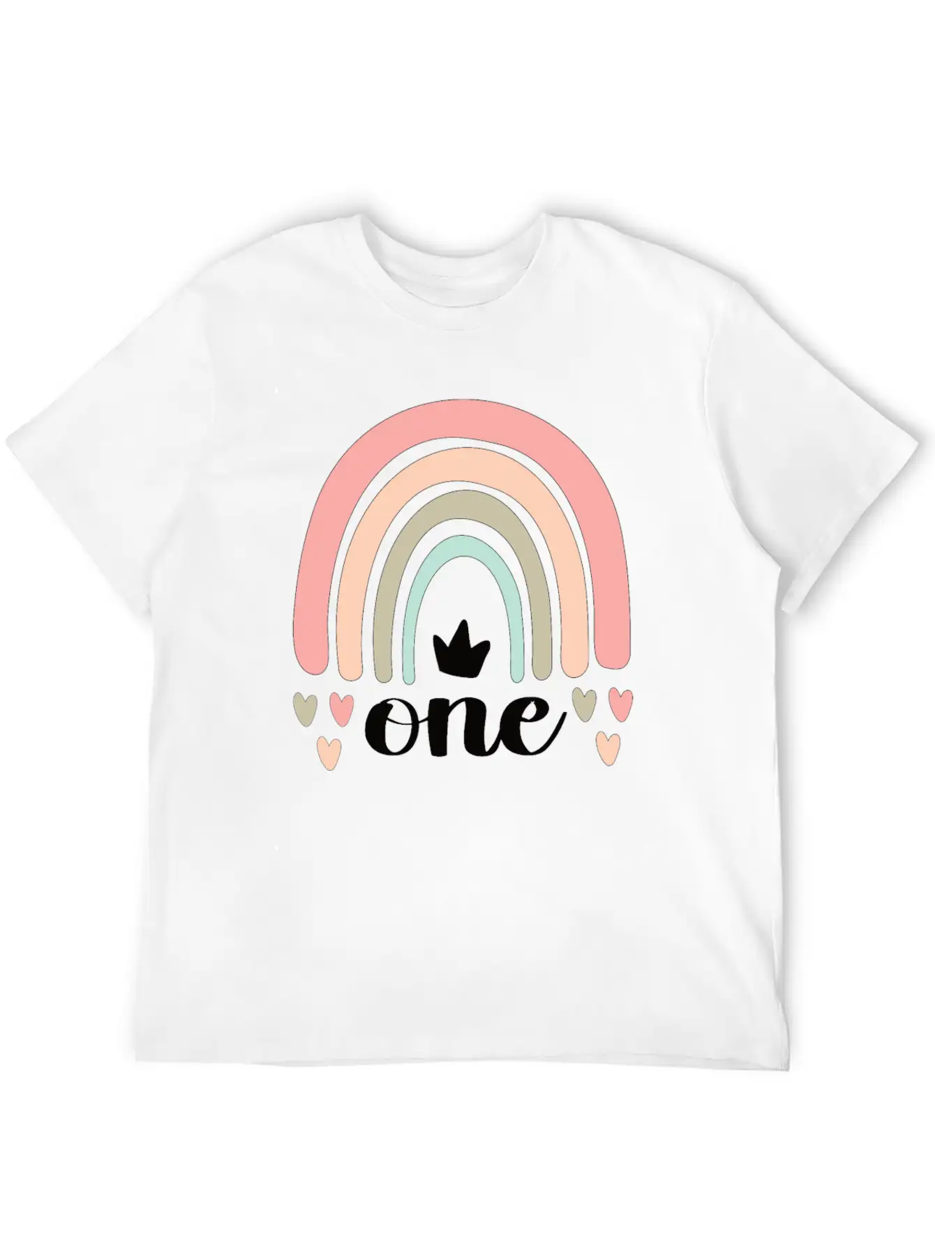 1st Birthday Boho Rainbow Party Kids 1 Year Old Unisex Casual T-Shirt – Clean Design For Daily Comfort