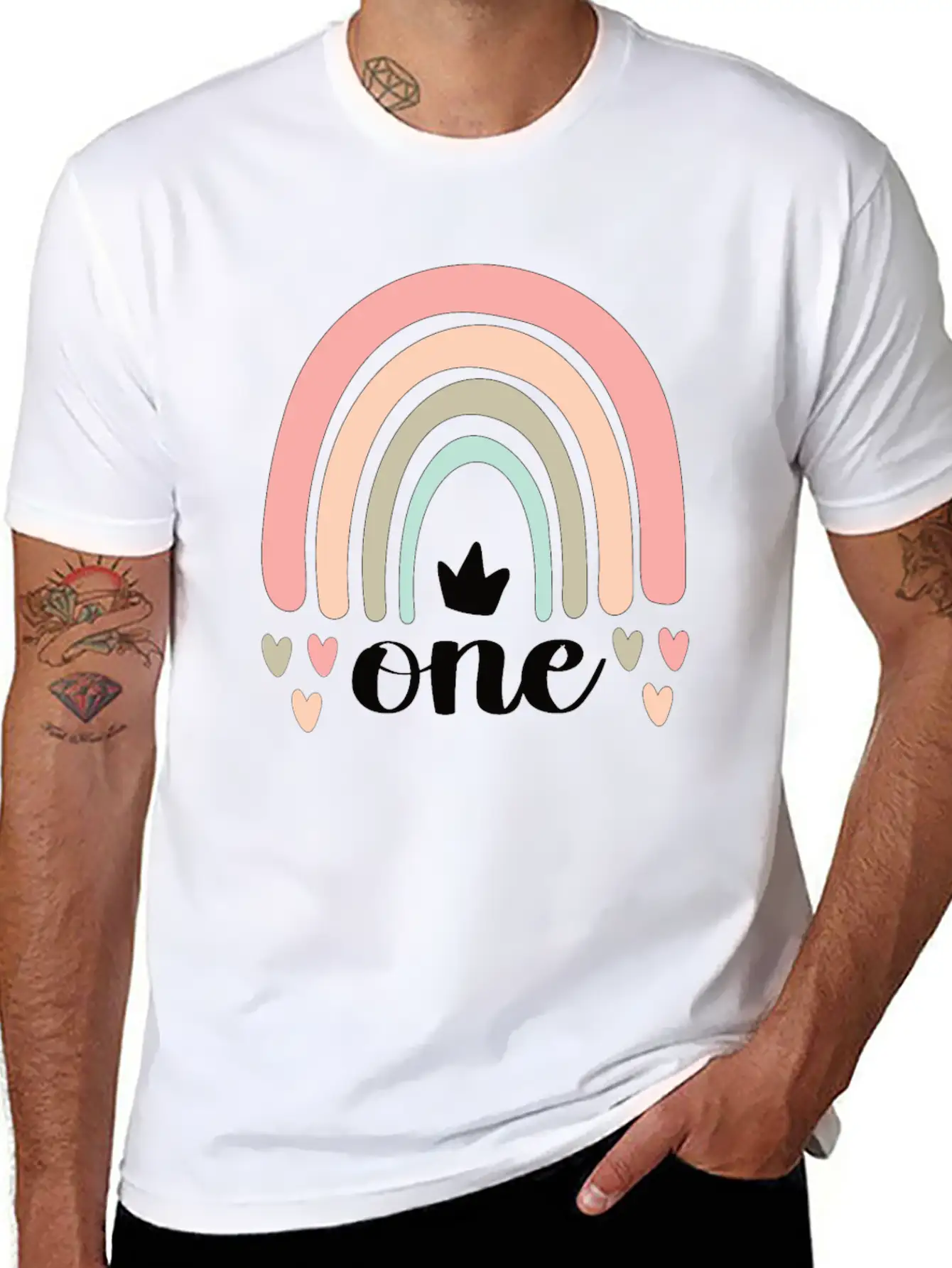 1st Birthday Boho Rainbow Party Kids 1 Year Old Unisex Casual T-Shirt – Clean Design For Daily Comfort