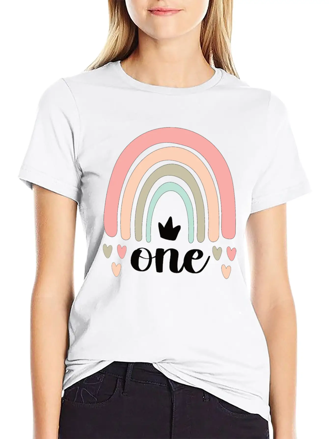 1st Birthday Boho Rainbow Party Kids 1 Year Old Unisex Casual T-Shirt – Clean Design For Daily Comfort