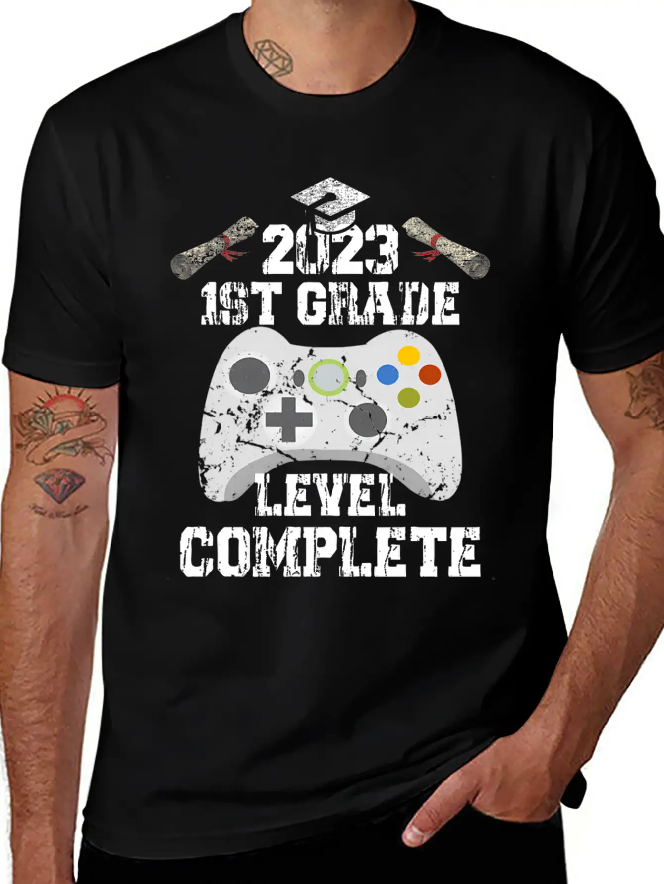 1Th Grade Level Complete Game Graduation 2023 Lightweight Cotton T-Shirt – Daily Comfort Graphic Shirt
