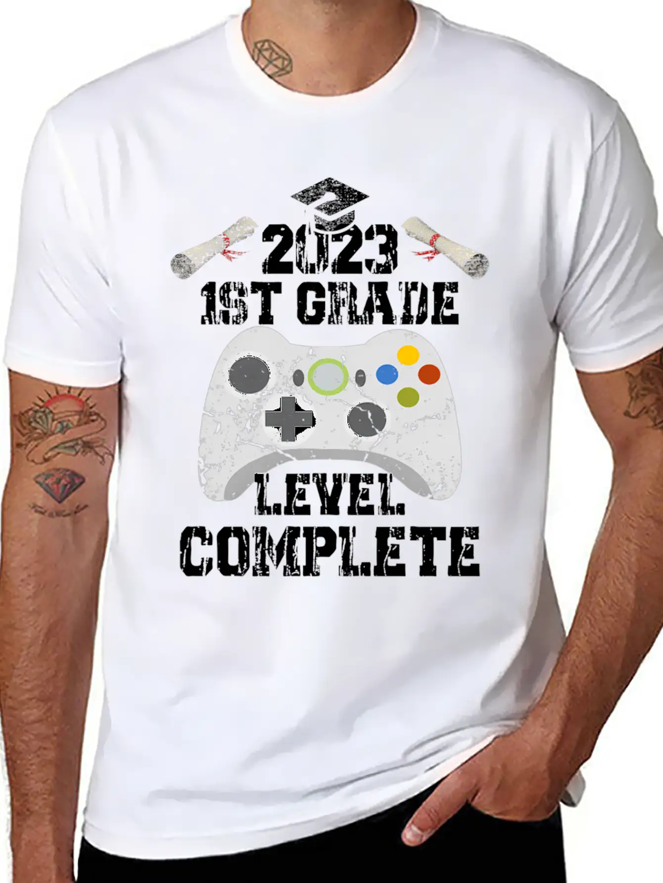 1Th Grade Level Complete Game Graduation 2023 Lightweight Cotton T-Shirt – Daily Comfort Graphic Shirt