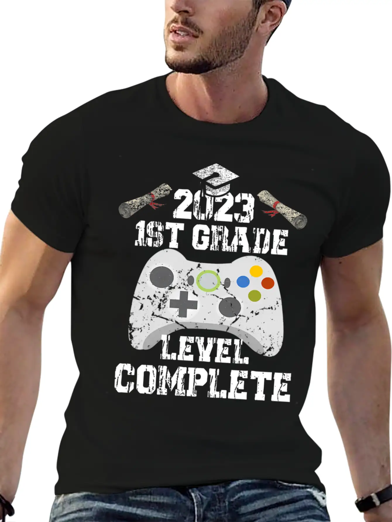 1Th Grade Level Complete Game Graduation 2023 Lightweight Cotton T-Shirt – Daily Comfort Graphic Shirt