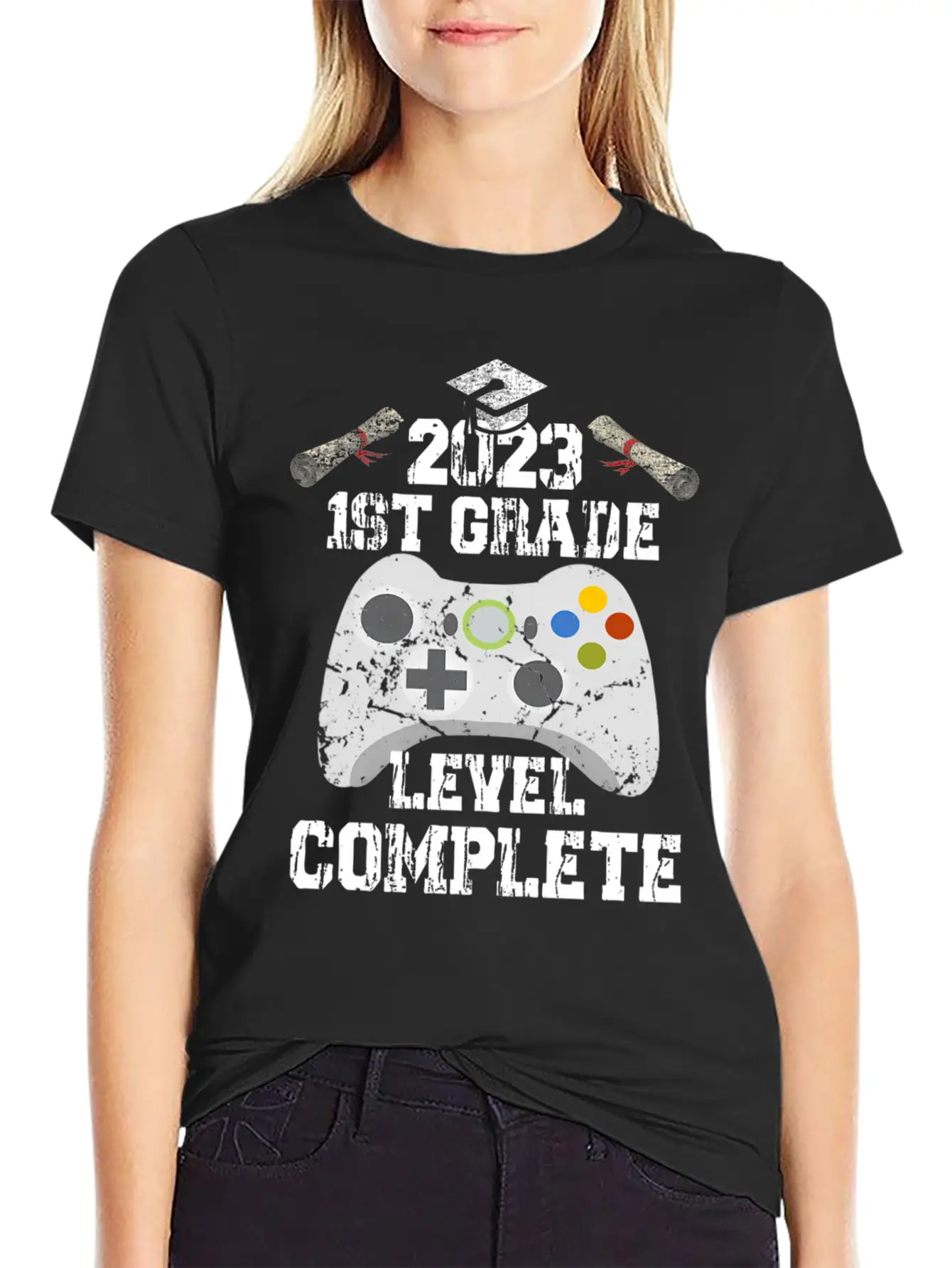 1Th Grade Level Complete Game Graduation 2023 Lightweight Cotton T-Shirt – Daily Comfort Graphic Shirt
