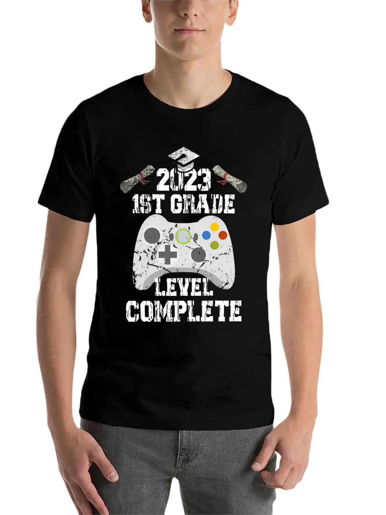 1Th Grade Level Complete Game Graduation 2023 Lightweight Cotton T-Shirt – Daily Comfort Graphic Shirt