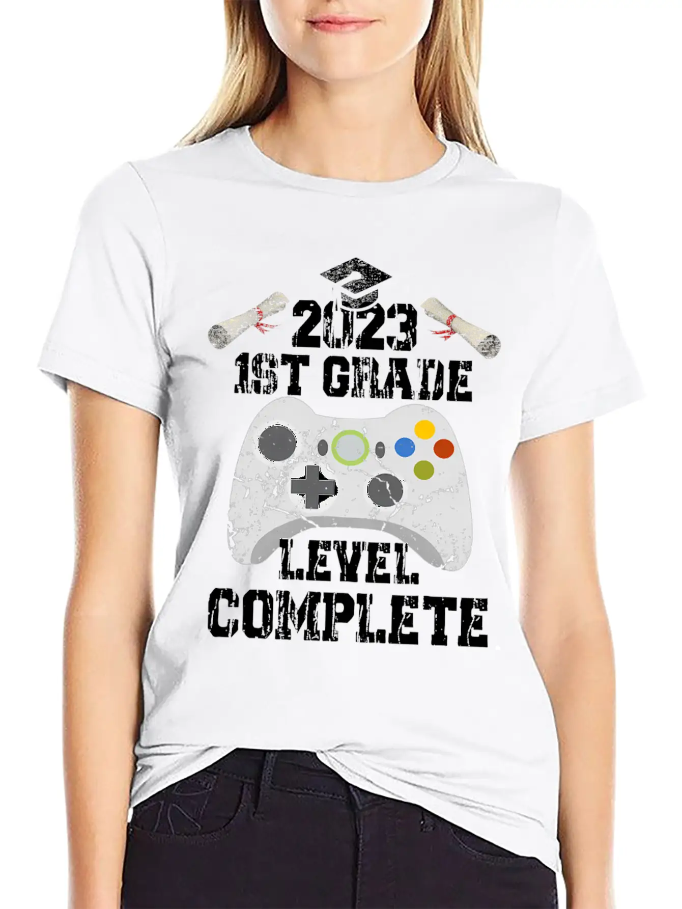 1Th Grade Level Complete Game Graduation 2023 Lightweight Cotton T-Shirt – Daily Comfort Graphic Shirt