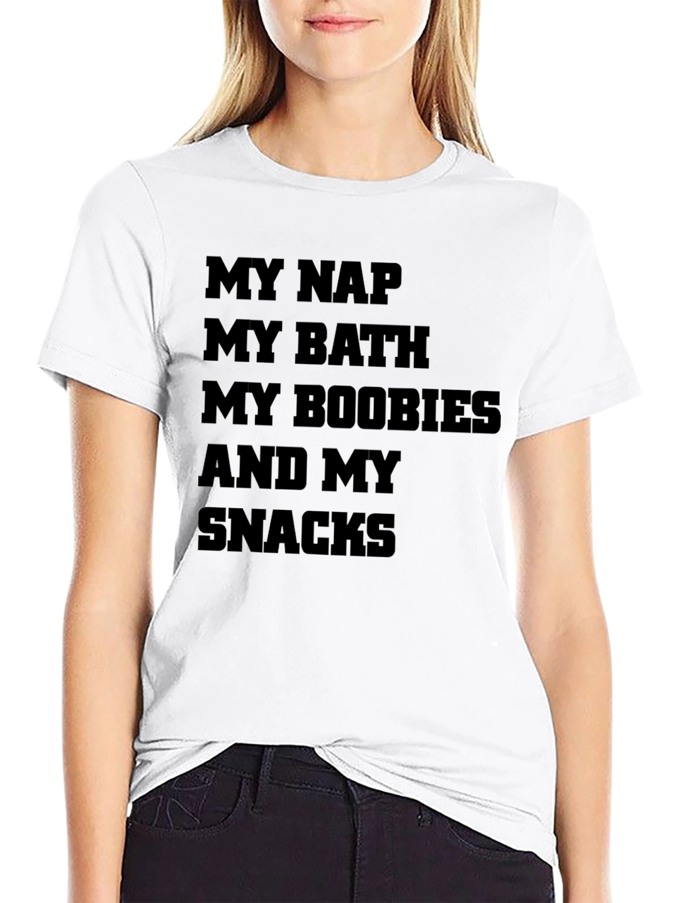 My Nap Bath Boobies and Snacks Graphic Tee