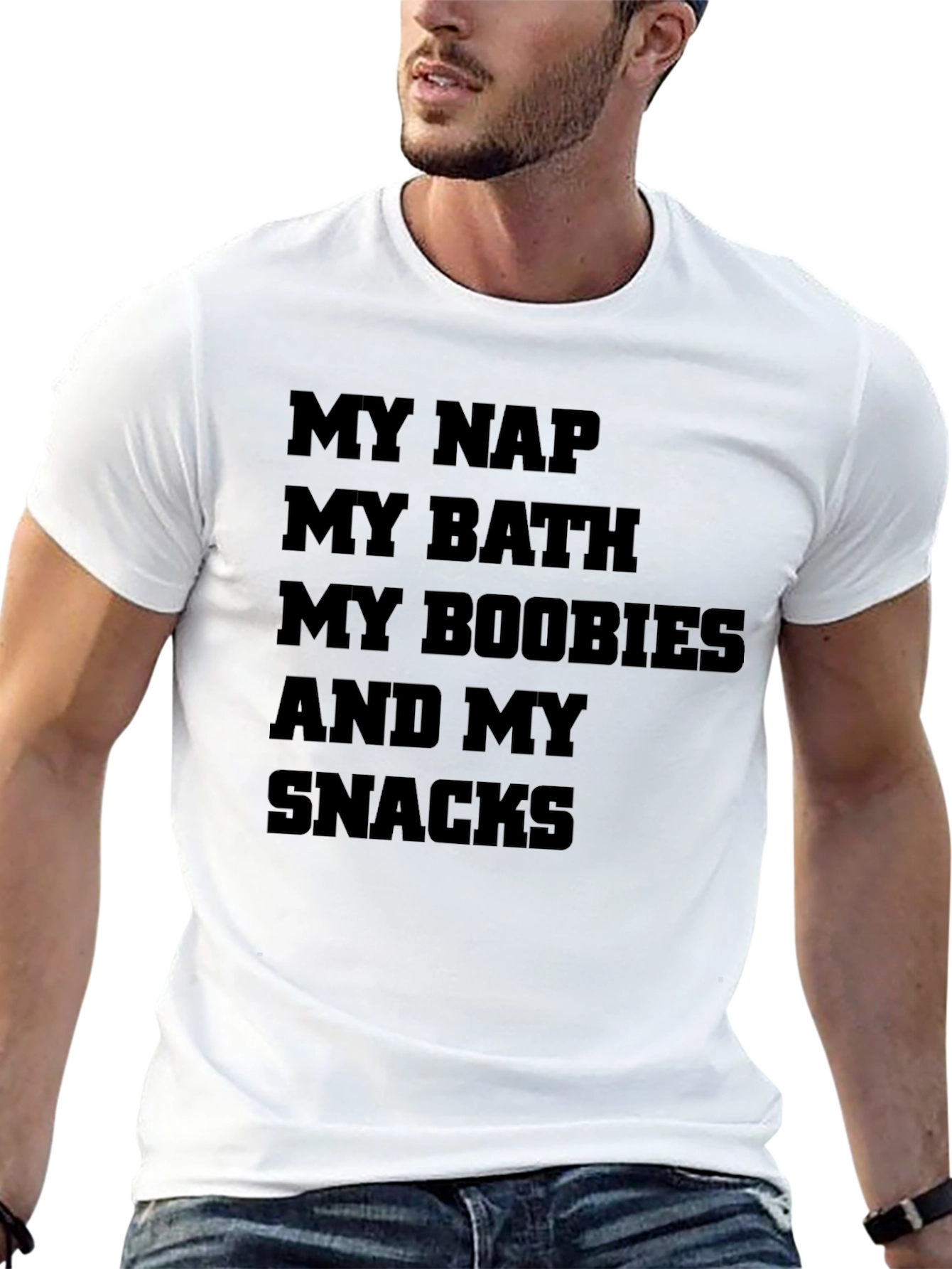 My Nap Bath Boobies and Snacks Graphic Tee