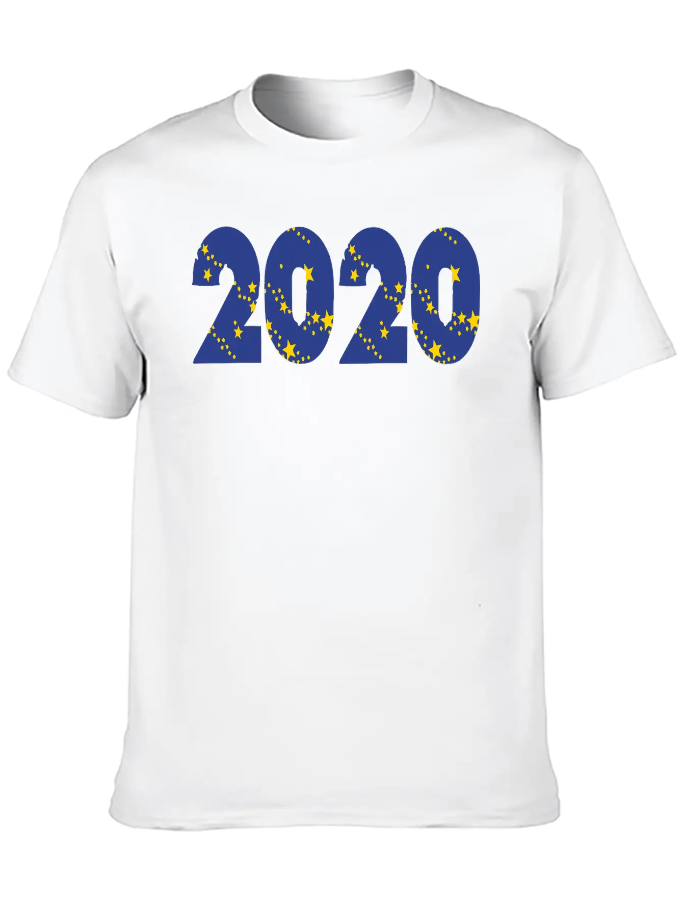 ❤✦°•2020-Awesome Happy New Year Of 2020(Star Font) Unisex Casual T-Shirt – Clean Design For Daily Comfort