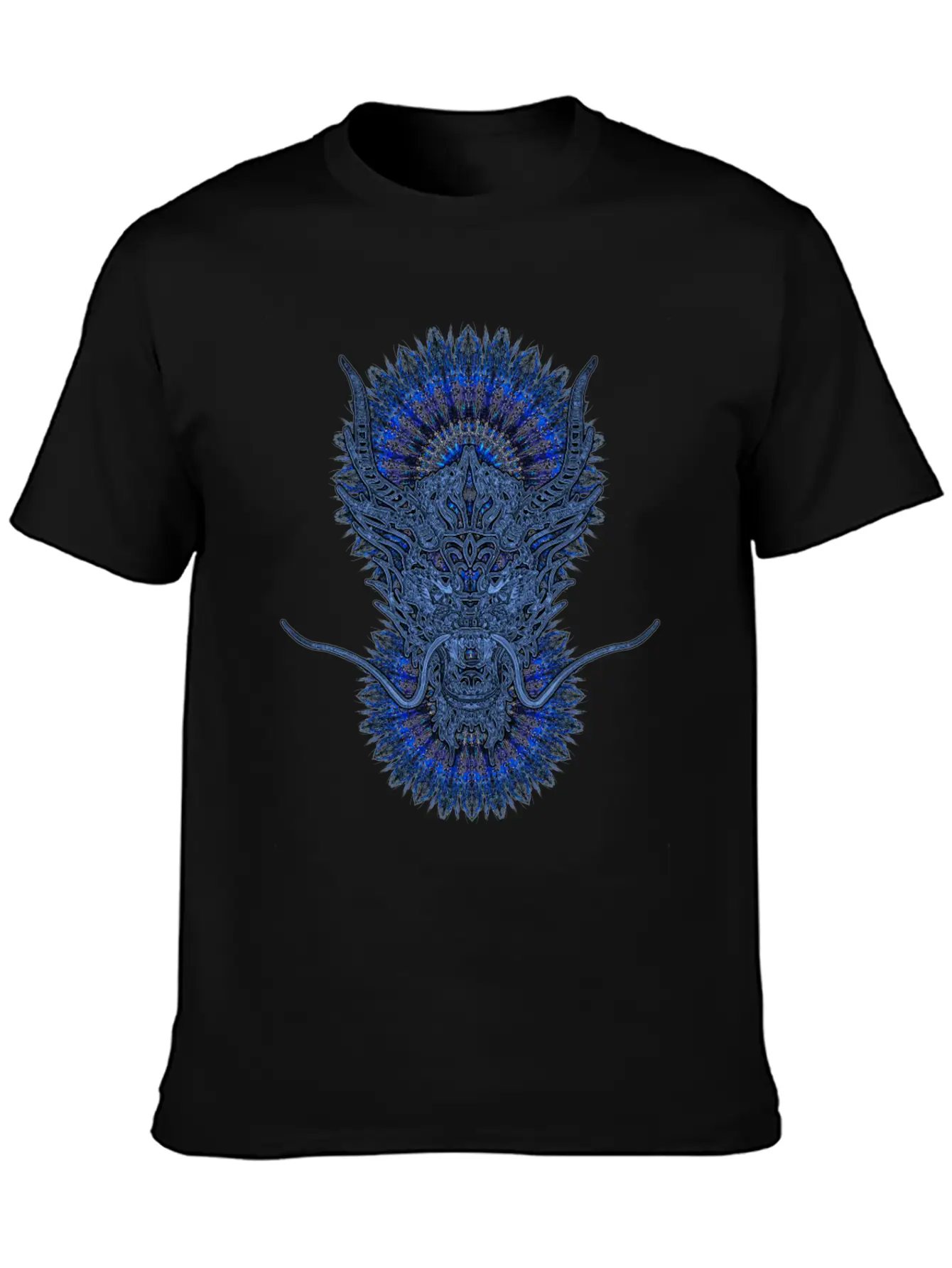 2024 Kaleidoscope Dragon 53 Blue Dragon Classic Fit Graphic Tee For Daily Comfort – Unisex Cotton Shirt